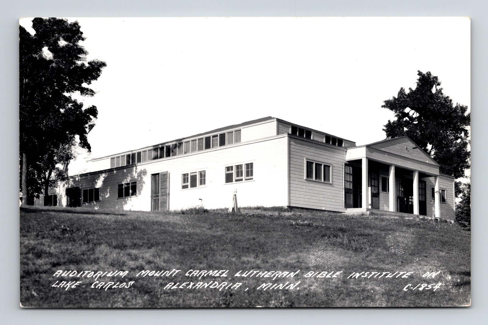 RPPC Mount Carmel Lutheran Bible Inst. Lake Carlos Alexandria Minn MN Postcard