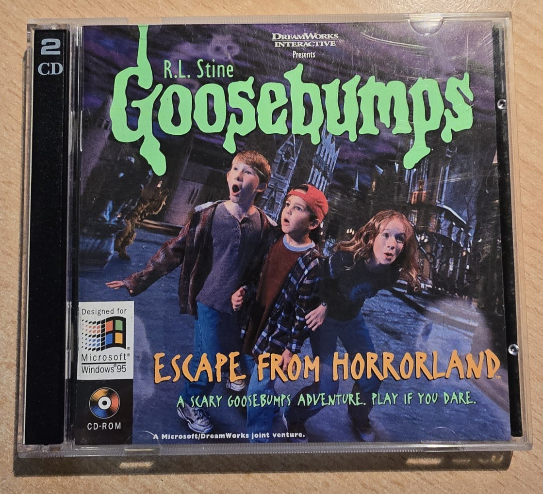 Goosebumps - Escape from Horrorland - PC - 2 CD Set - 1996 -CD-ROM - Windows 95