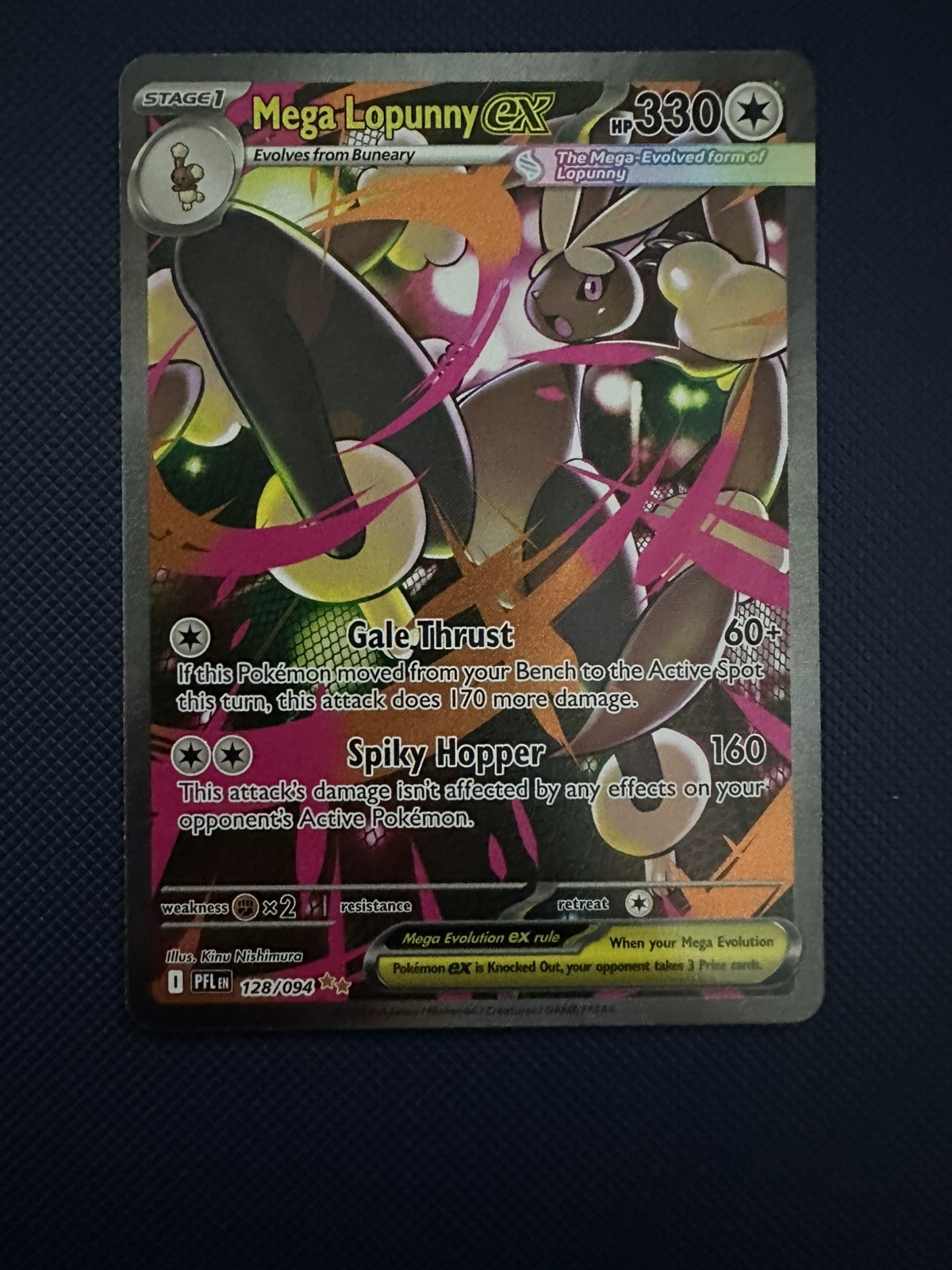 Pokemon TCG Mega Lopunny EX 128/094 Evolutions Full Art Holo Ultra Rare