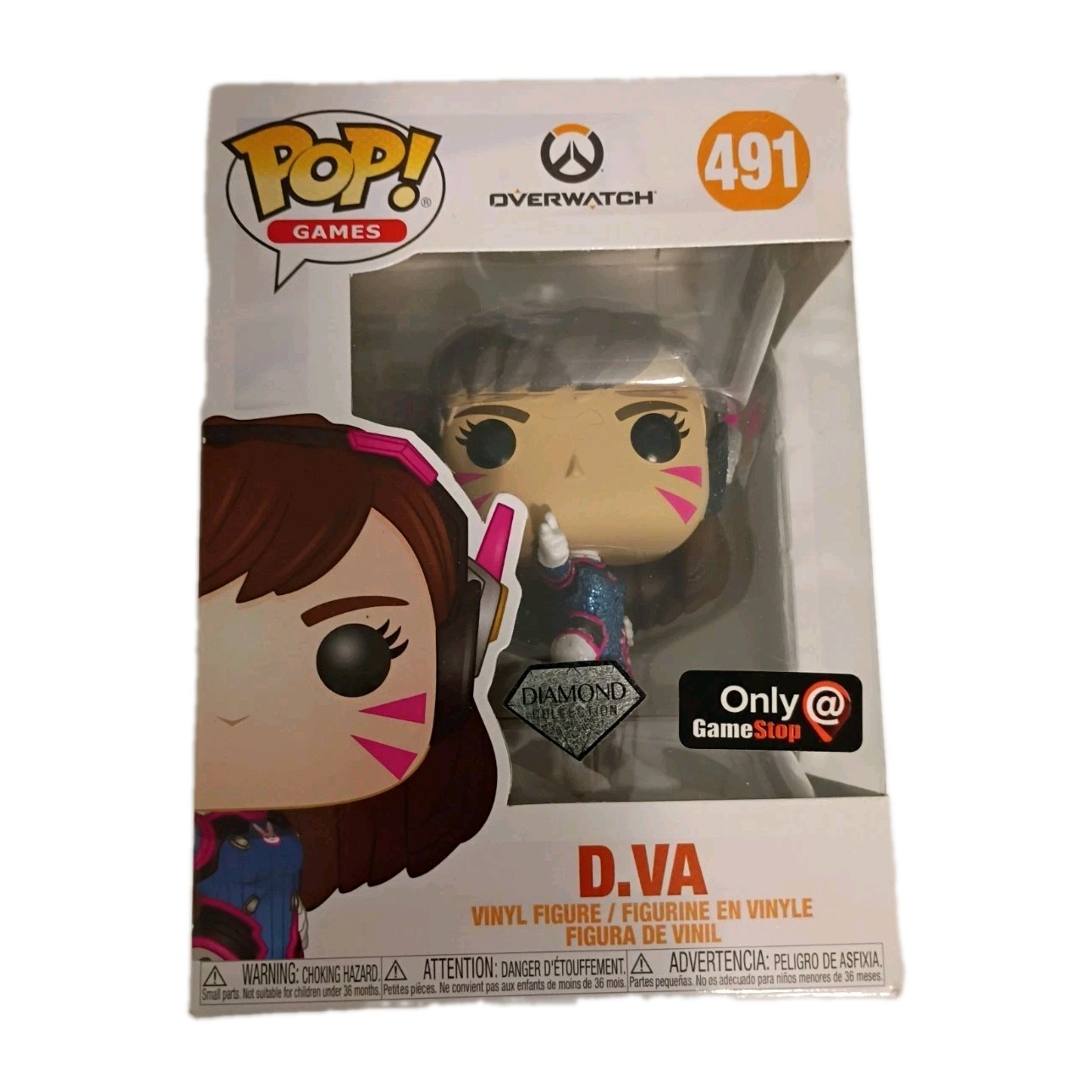 Funko Pop Vinyl: Overwatch- D. VA (Diamond Glitter) - GameStop (Exclusive) #491