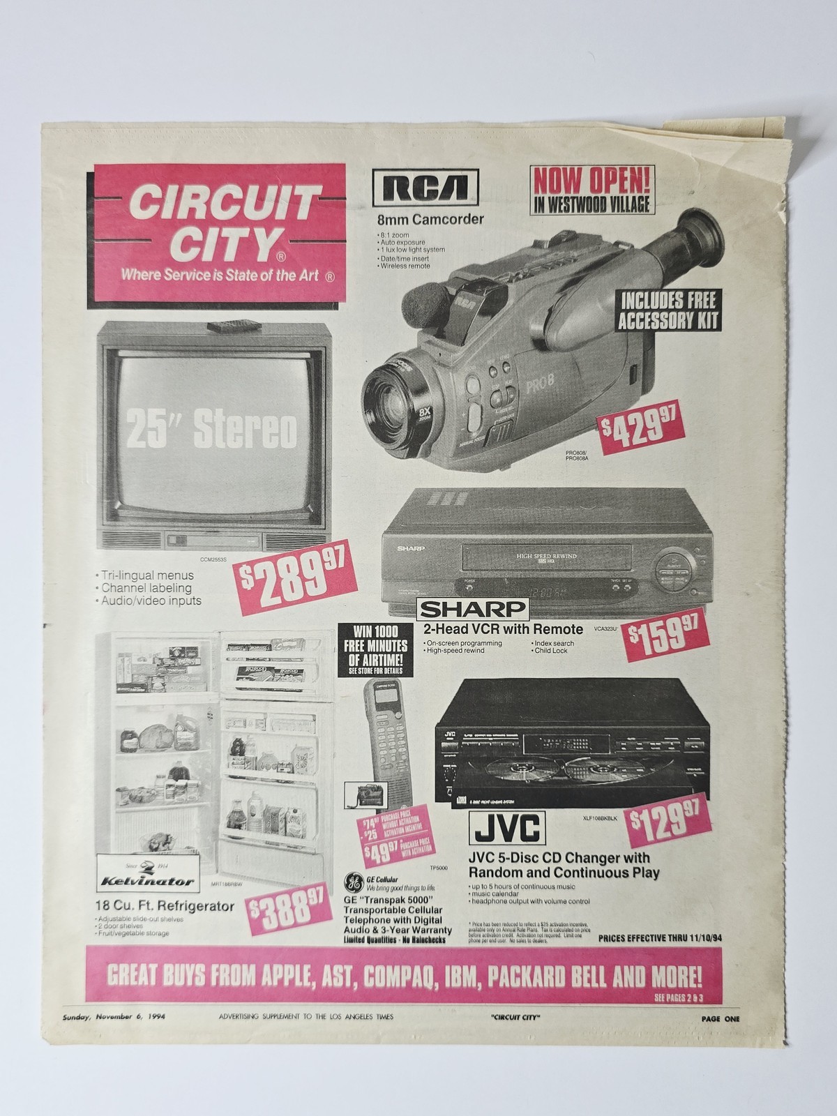 Circuit City 1994 Sega Genesis Sonic 2 Nintendo Zelda 8 Page Vintage Circular