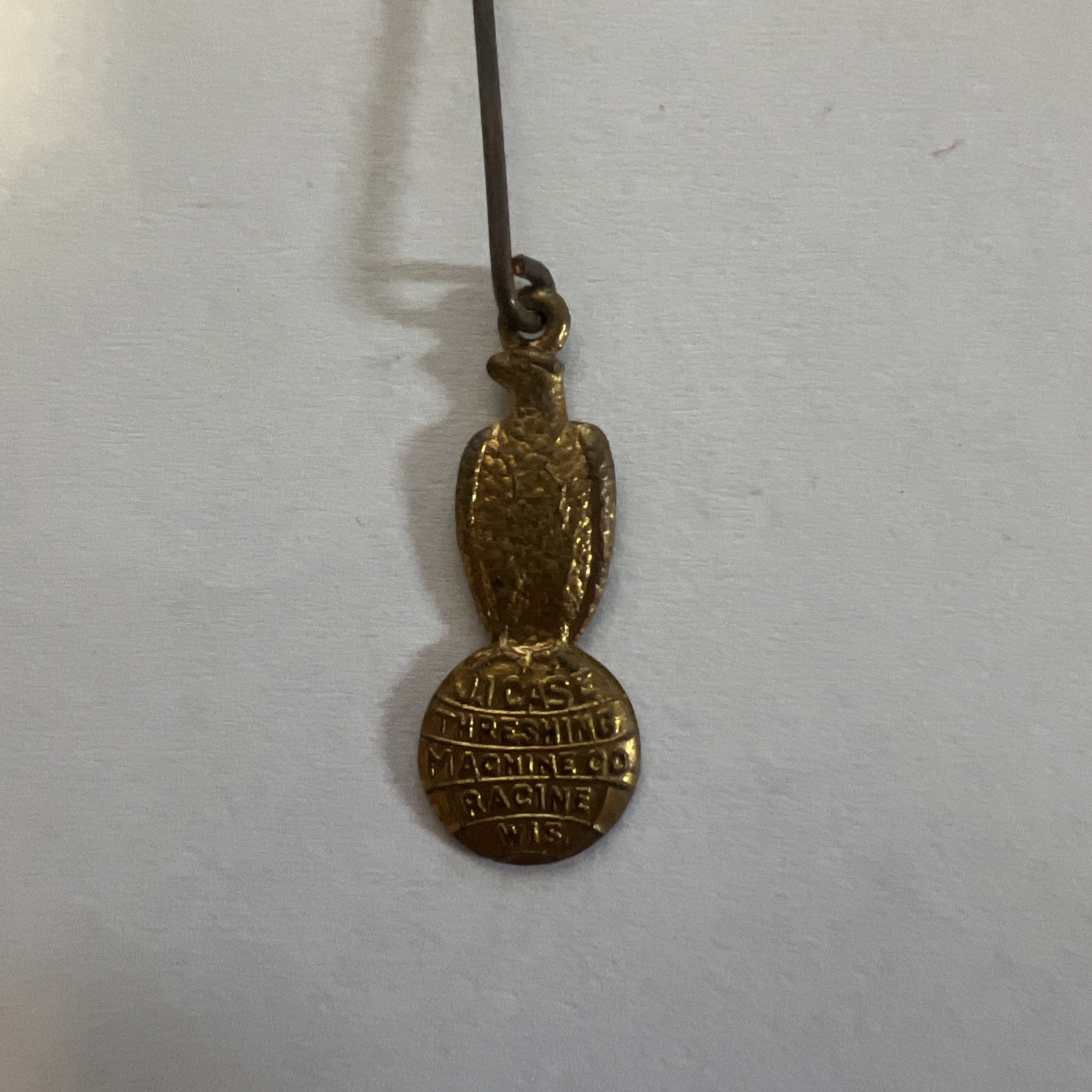 Vintage 1900\'s CASE Tractor with Eagle Advertising Button Pin Stickpin