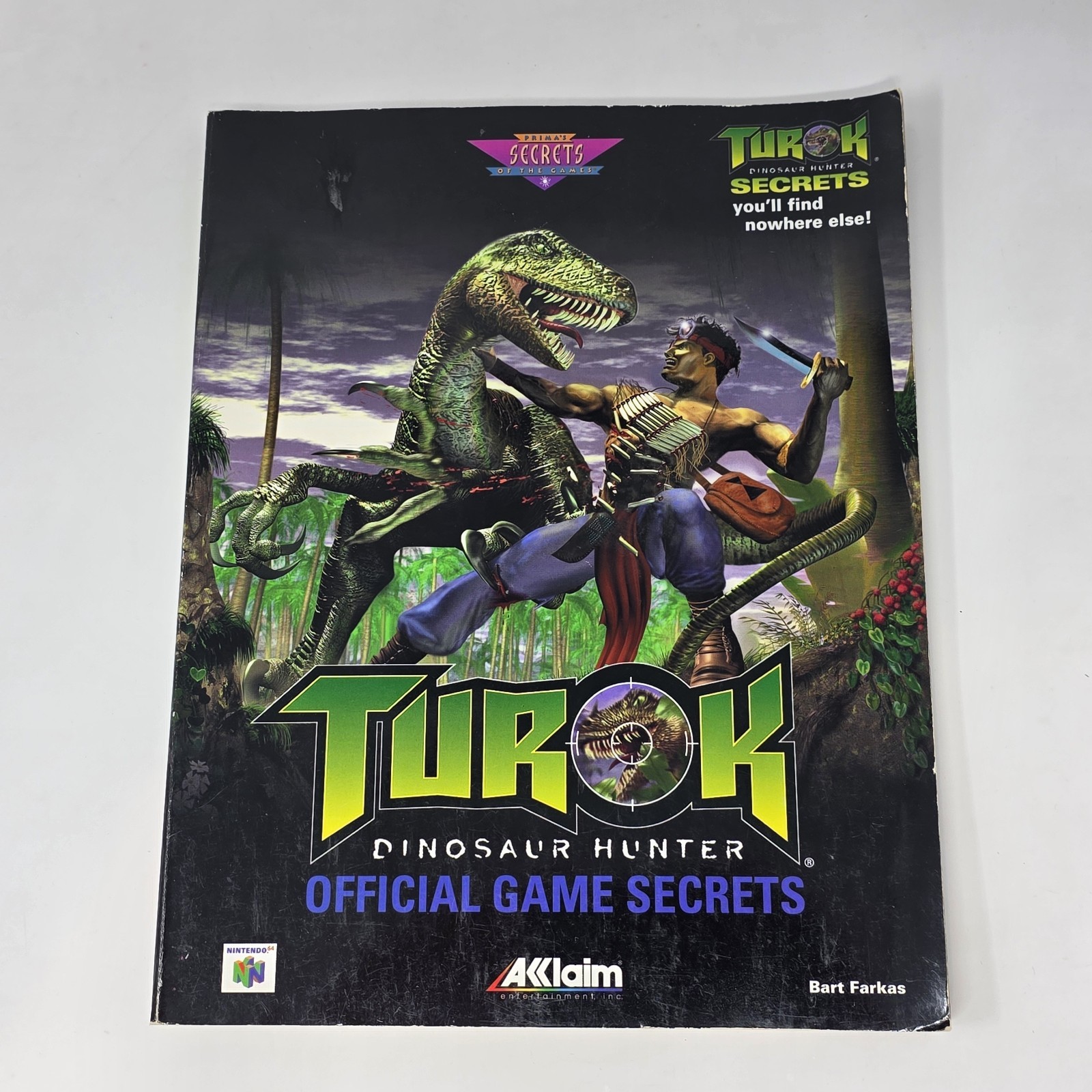 Turok Dinosaur Hunter Strategy Guide (Prima, 1997) Nintendo 64 N64 Vtg