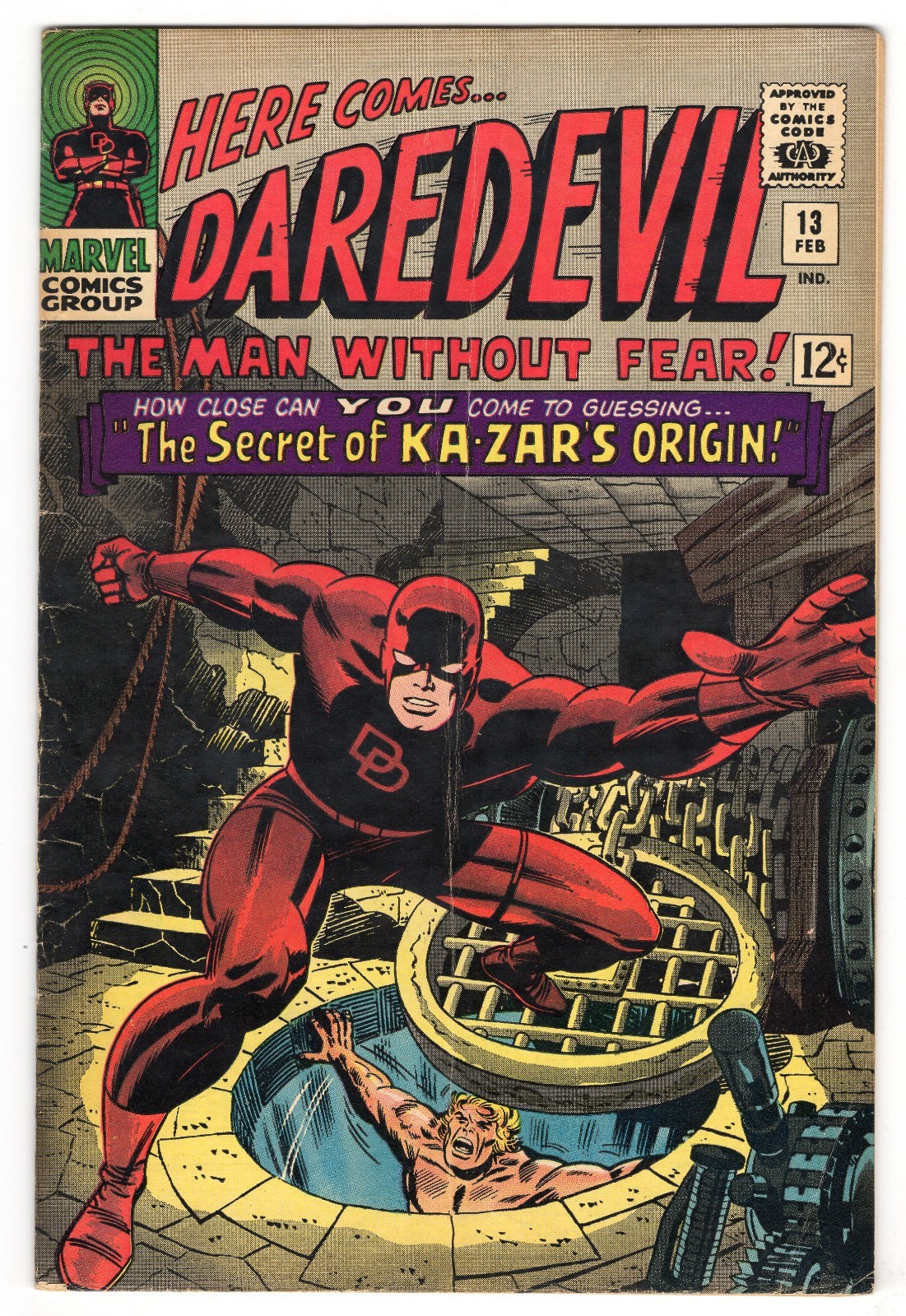 Daredevil 13 1966 Marvel Comics VG+ 4.5 Kazar Zabu Lord Plunder Karen Page