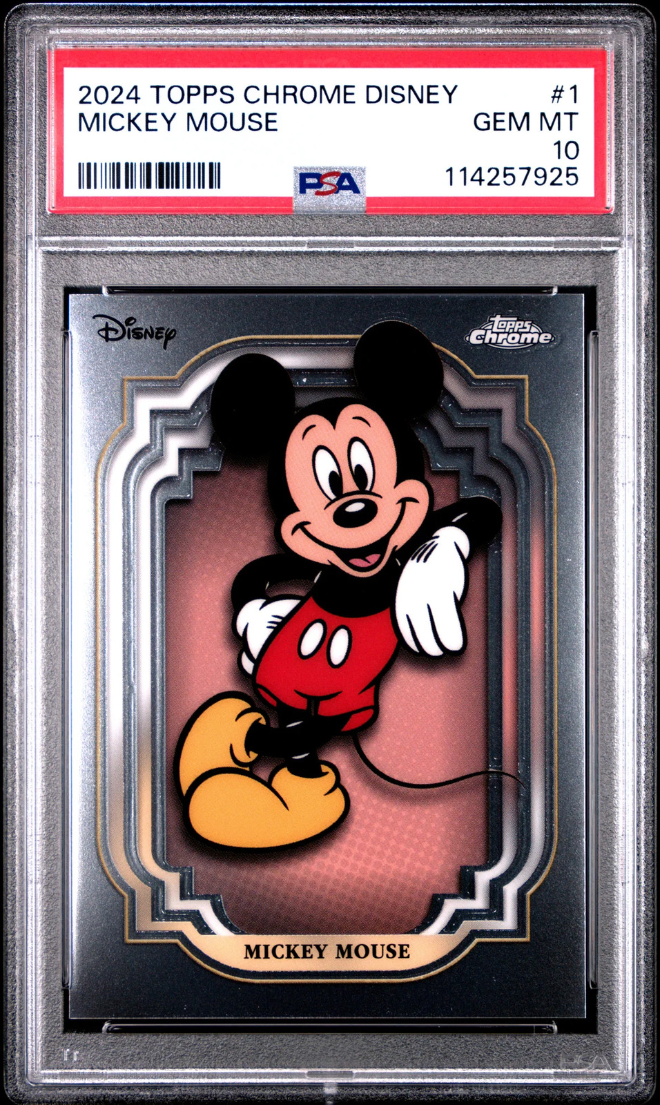 2024 Topps Chrome Disney Mickey Mouse #1 PSA 10