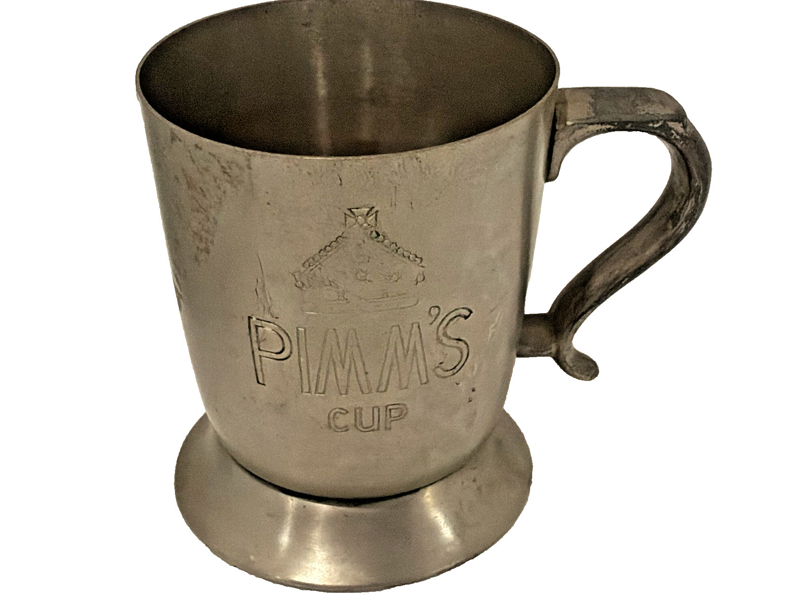 Pimm’s Cup Metal Mug Ozelines Los Angeles Advertising Barware 10 oz Vintage