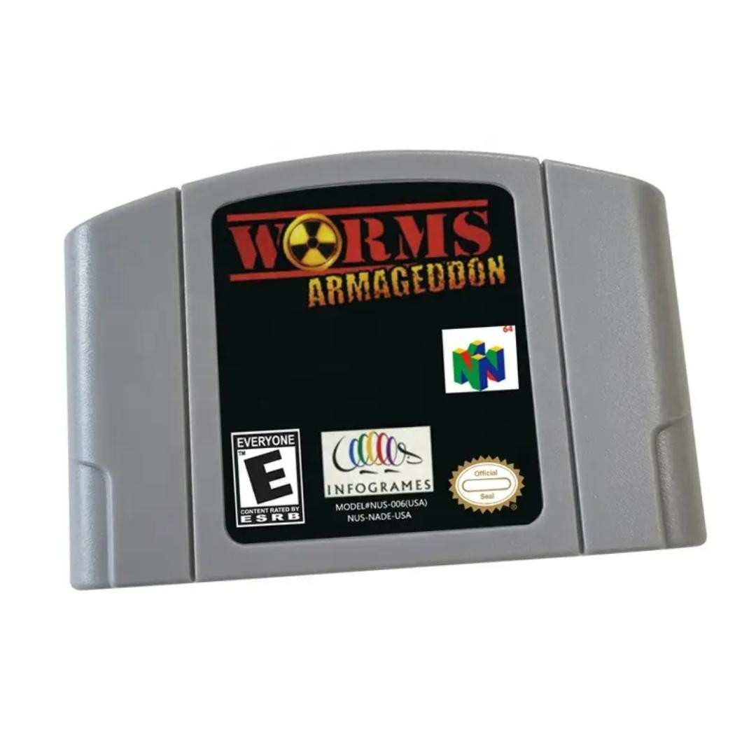 Worms Armageddon Nintendo 64 game cartridge