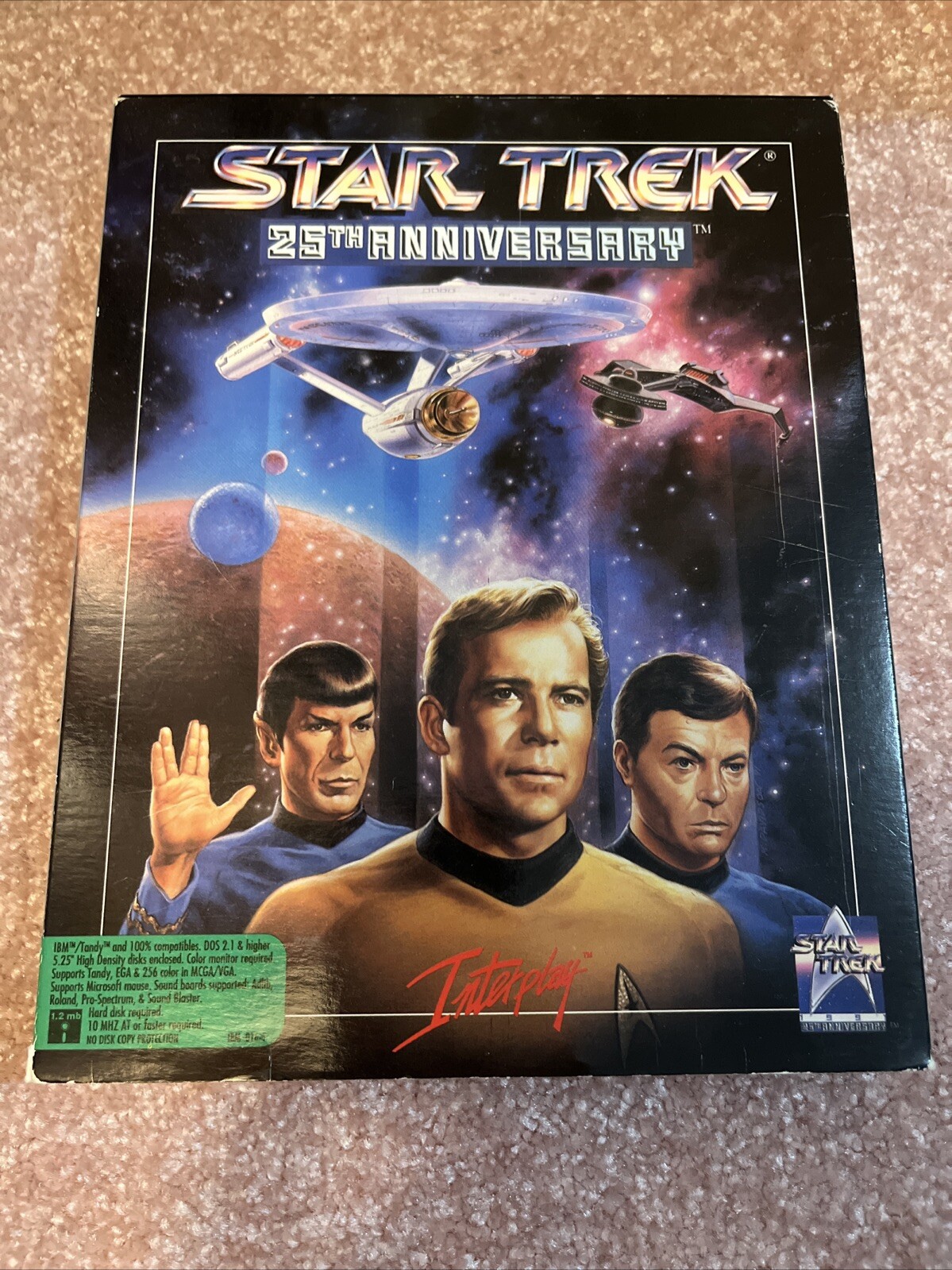 NEW, Sealed 1992 Star Trek – 25th Anniversary Computer Game Interplay 5.25” Disk