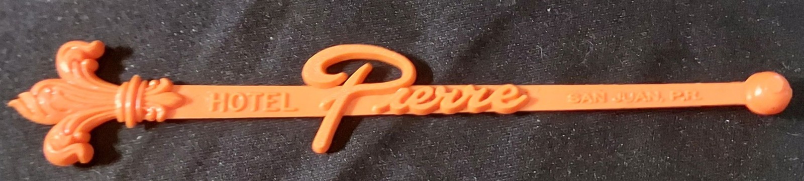 Vtg Mid-20th Centry Hotel Pierre San Juan Puerto Rico Swizzle Stir Stick Made PR