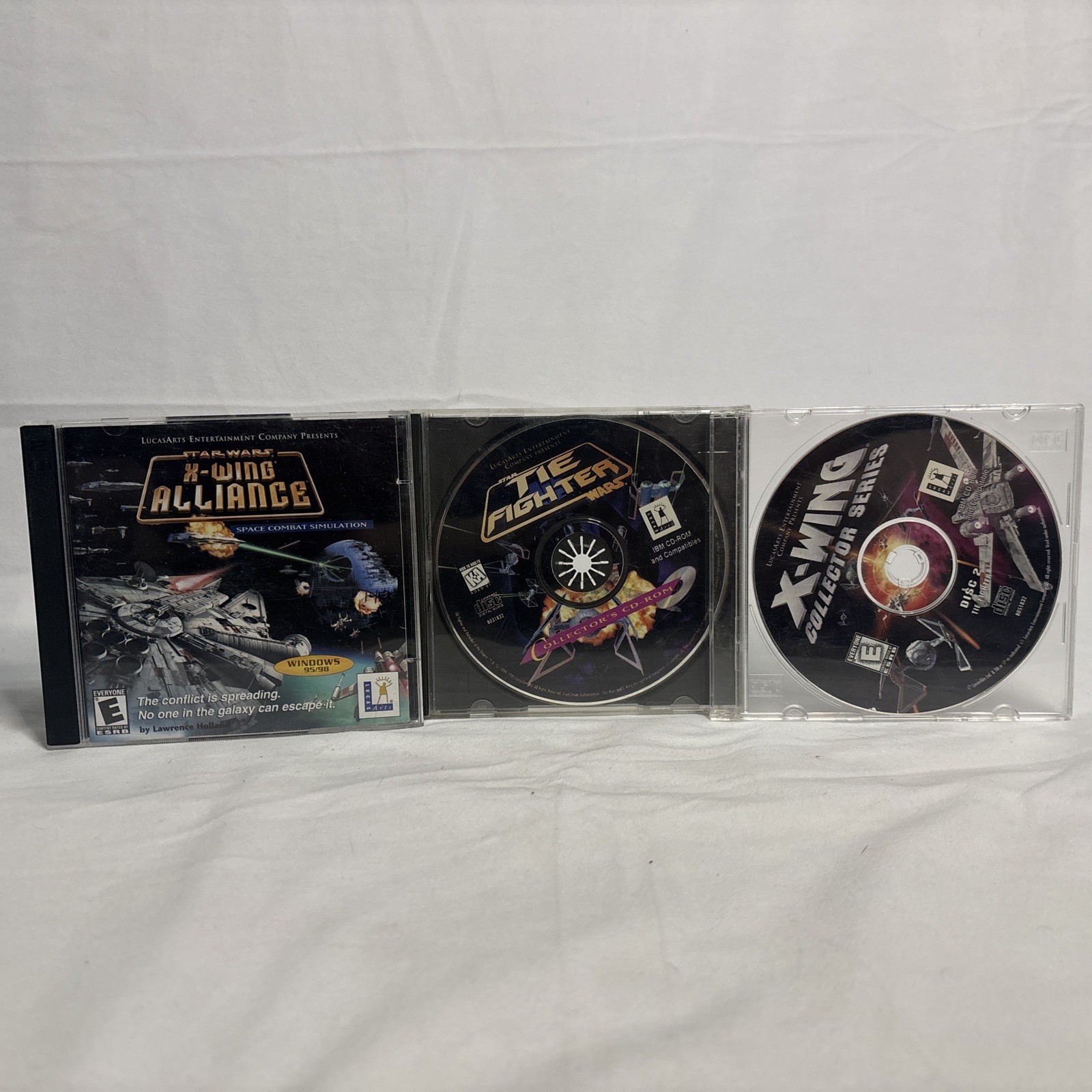 Star Wars PC Game Lot - X-Wing Alliance + Tie Fighter + X-Wing Collector Series