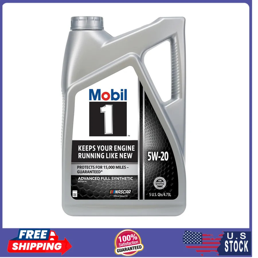 Mobil 1 Advanced Full Synthetic Motor Oil 5W-20, 5 Quart