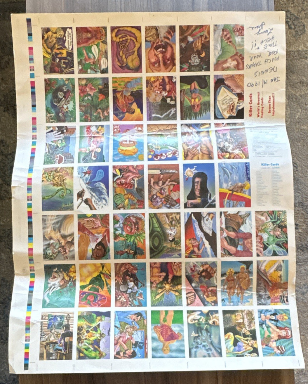 20” x 26” RARE Uncut Sheet of 