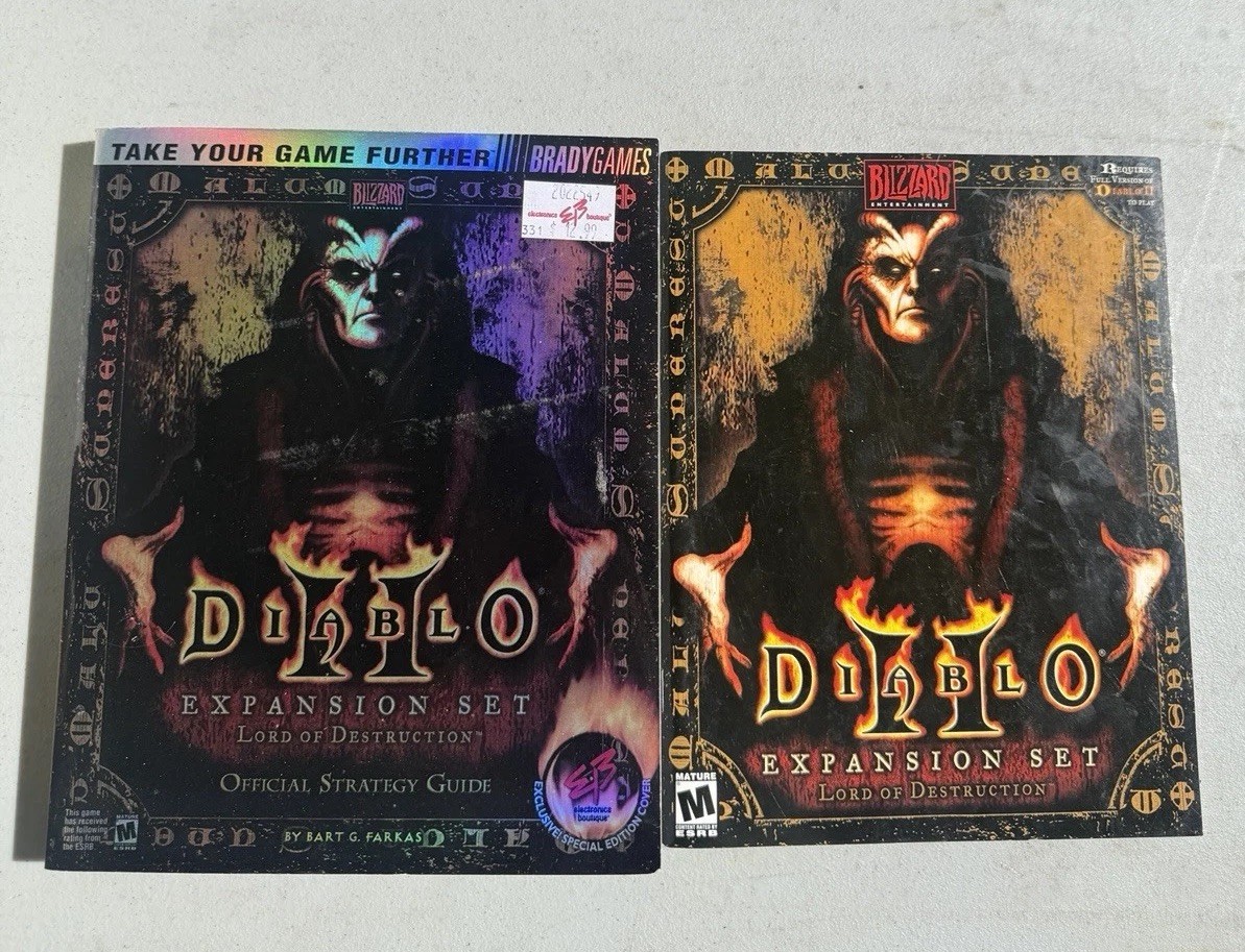 Diablo 2:Lord Of Destruction HOLOGRAPHIC Strategy Guide EB GAMES EXCLUSIVE COVER