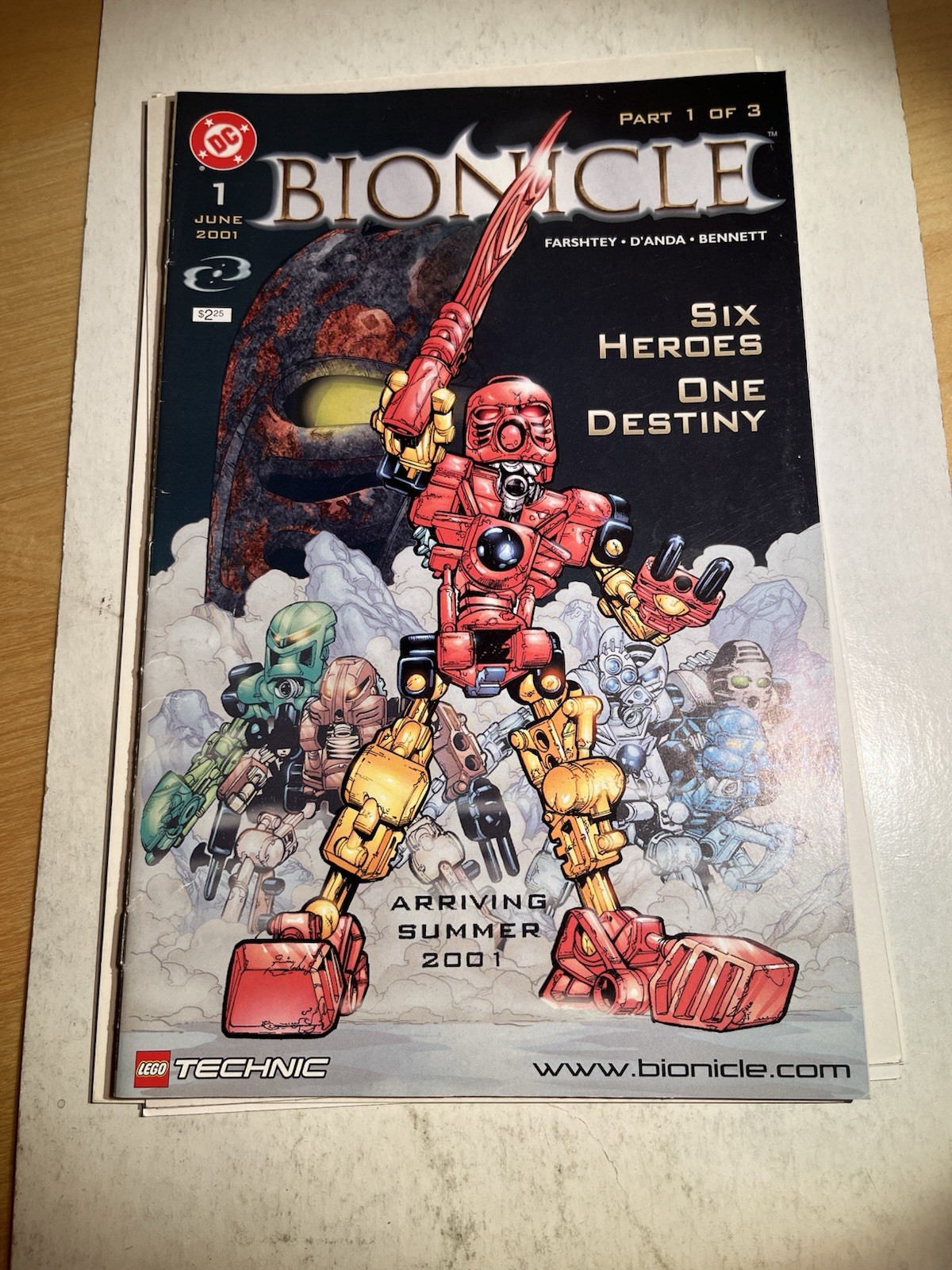 BIONICLE #1 First Printing By DC LEGO TECHNIC 2001 Comic