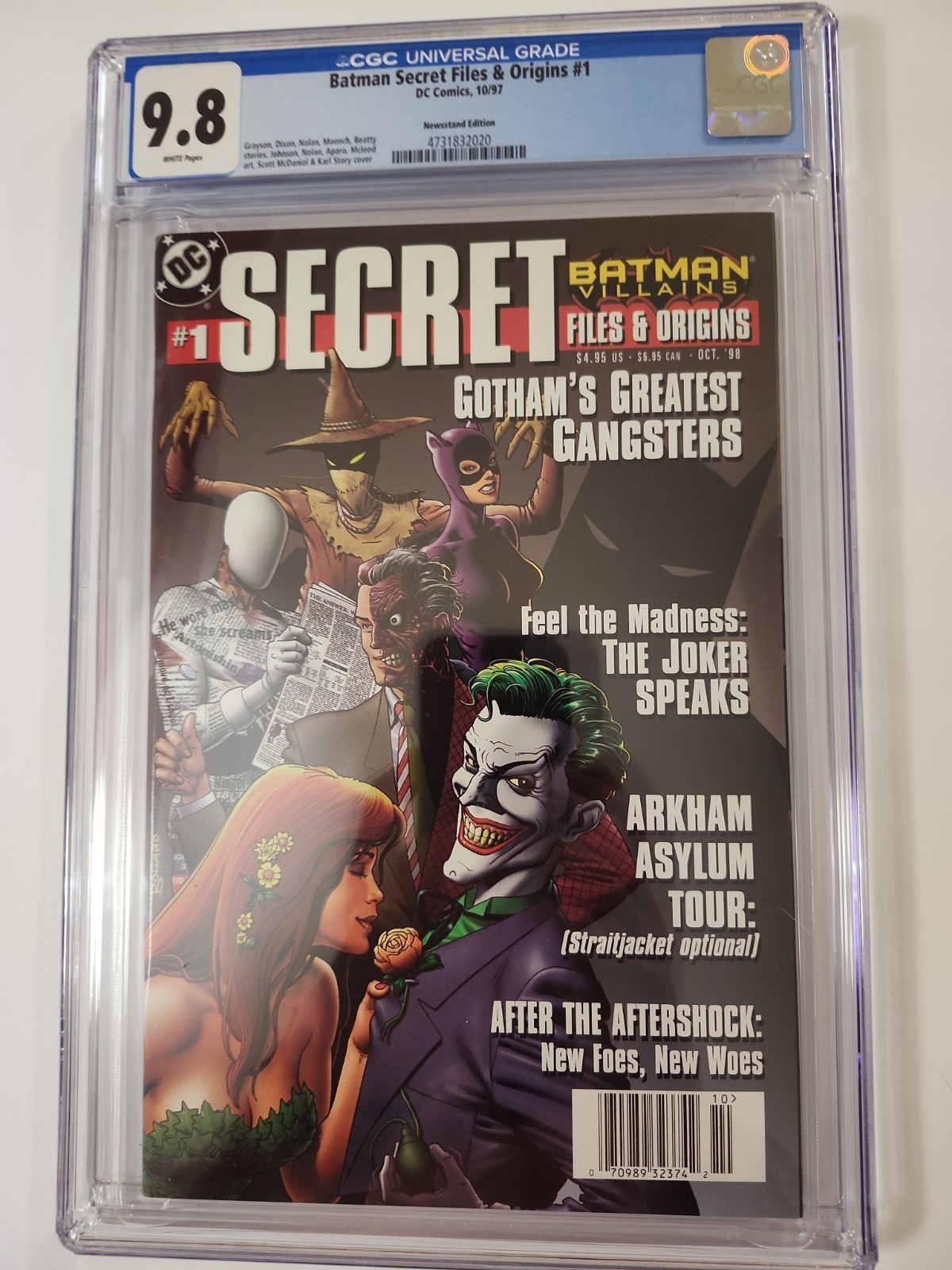 Batman Villains Secret Files #1 Rare NEWSSTAND  CGC 9.8  1 One-Shot 1998 DC 