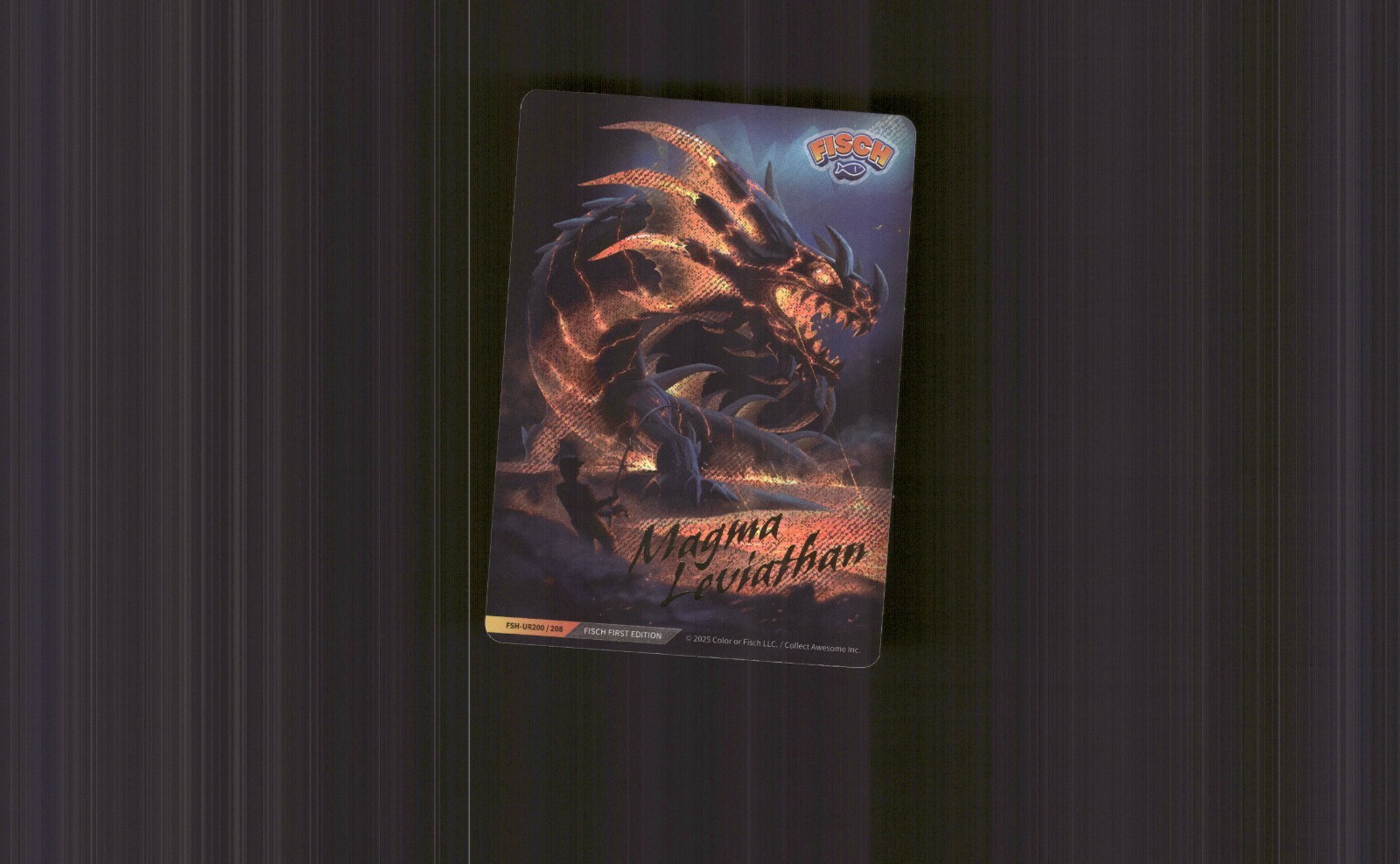 FISCH Card Roblox Series 1 foil gold name legendary  MAGMA LEVIATHAN