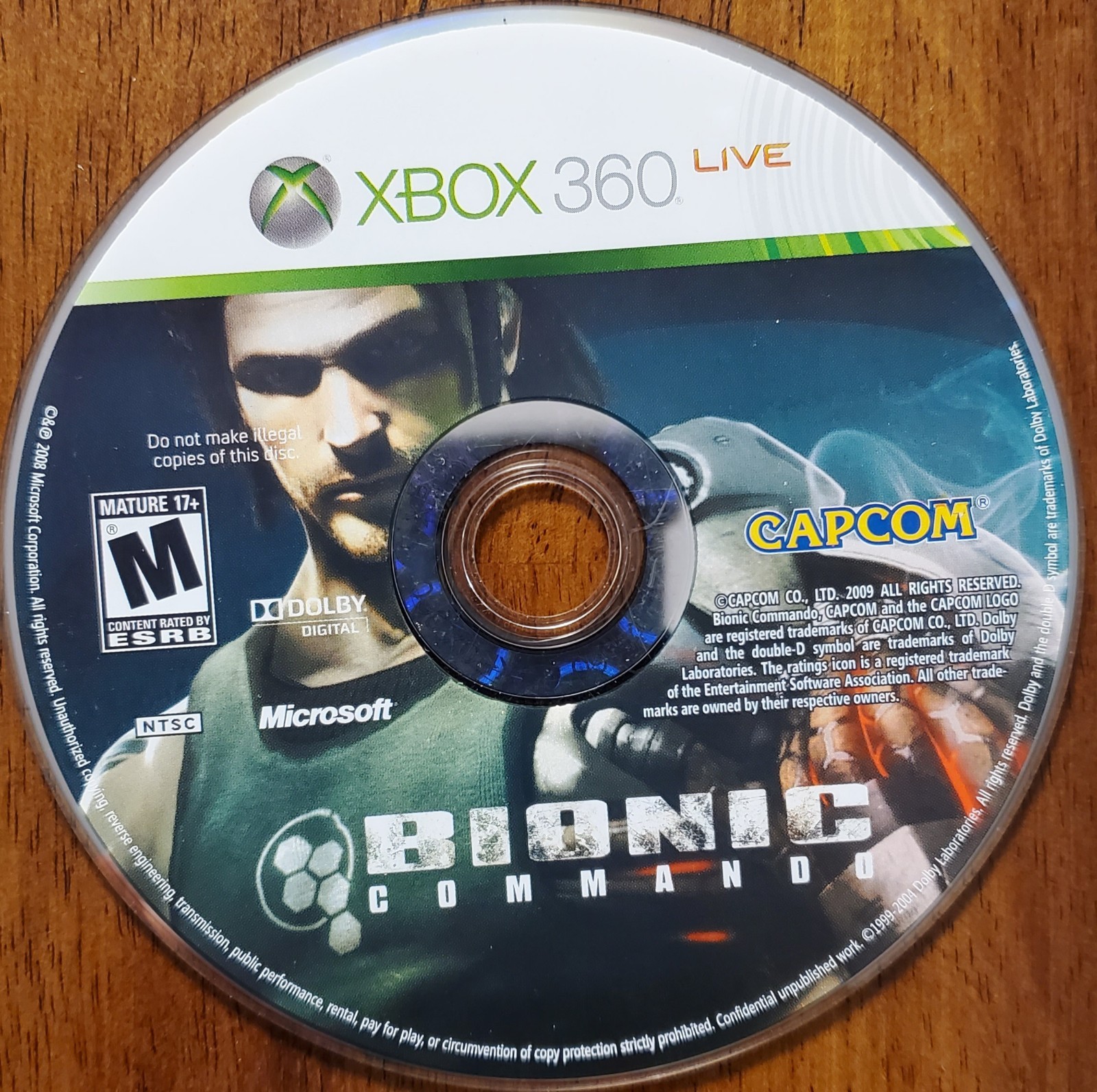 Bionic Commando (Microsoft Xbox 360, 2009) Disc Only Tested