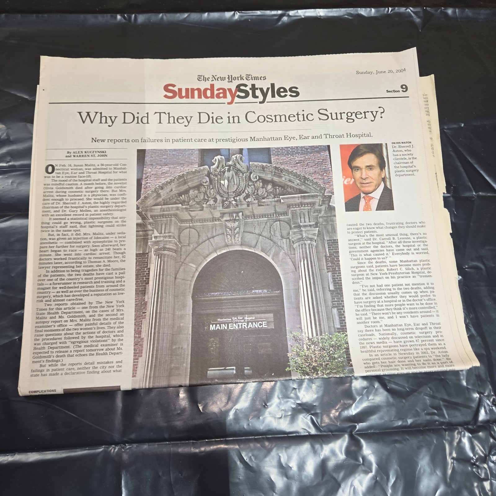 The New York Times Sunday Styles Newspaper June 20 2004 Cosmetic Surgery