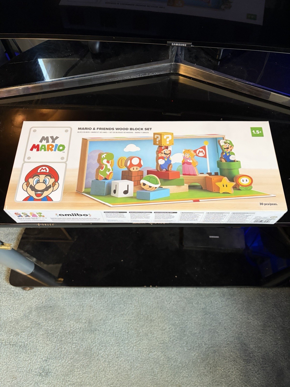 Nintendo My Mario Wooden Block Special Set 30pc Amiibo Mario-Sealed USA Seller