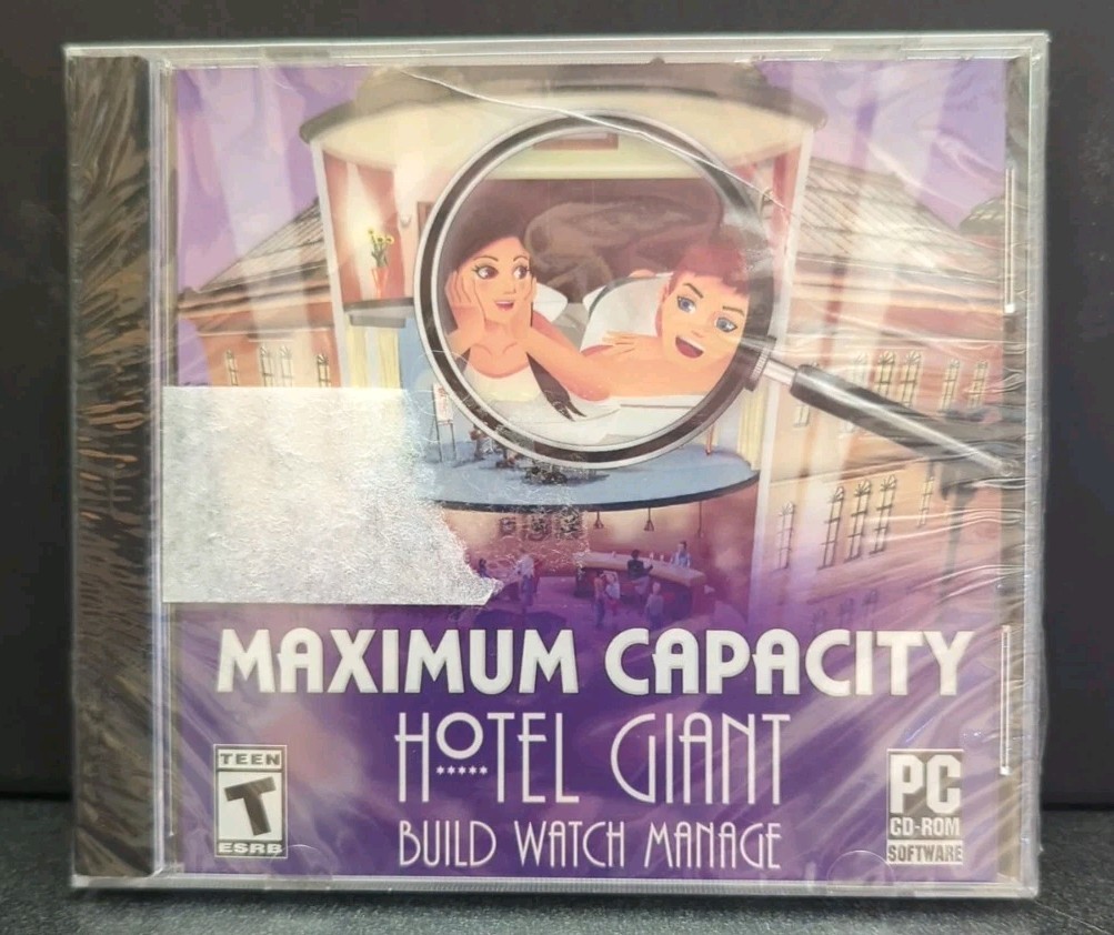 Maximum Capacity Hotel Giant PC Game Build Watch Manage Brand New Sealed 