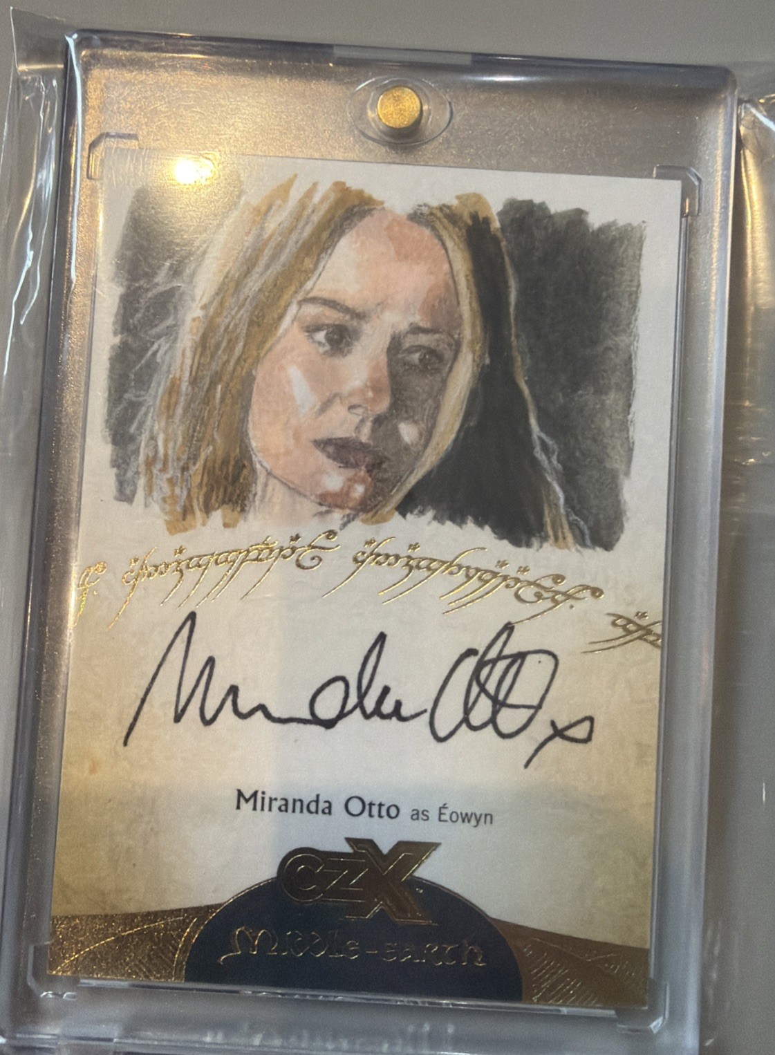 2022 CRYPTOZOIC CZX MIDDLE-EARTH AUTO SKETCH | MIRANDA OTTO as EOWYN | CAN BARAN