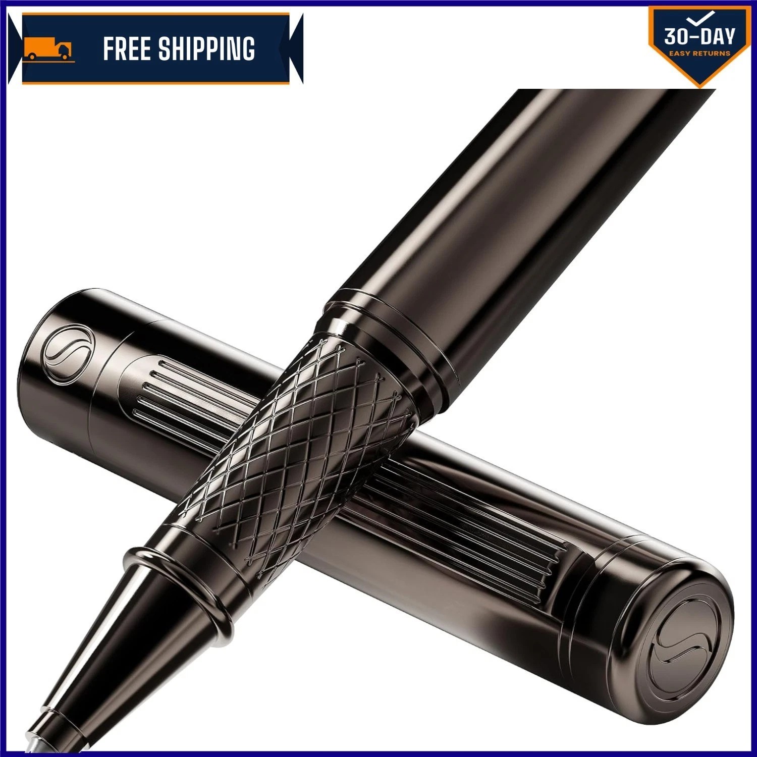 Luxury Gun-Metal Rollerball Pen - Perfect Gift for Professionals & Executives