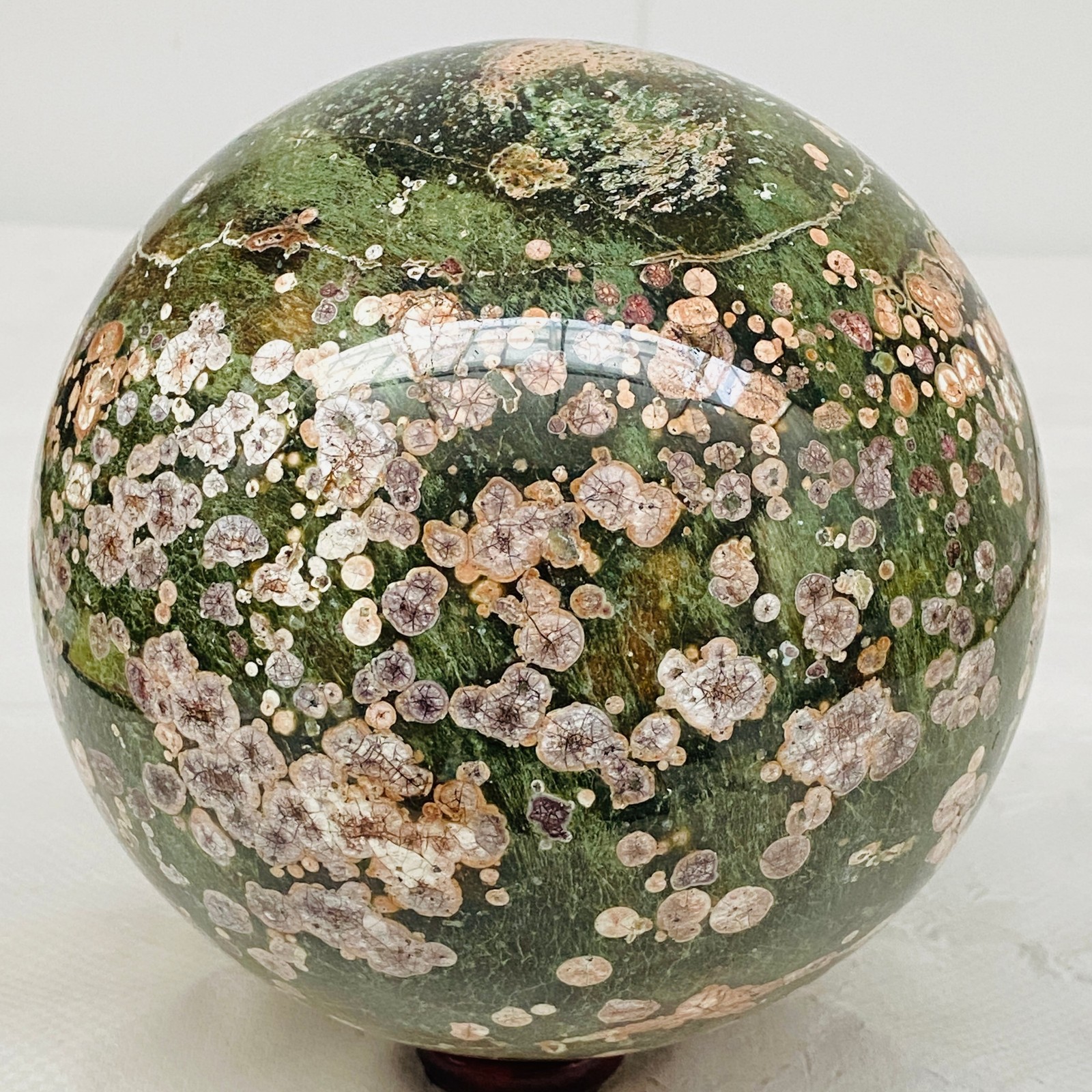 Natural Polished Pink cherry blossom agate BALL Madagascar 4200G (9.25LB)