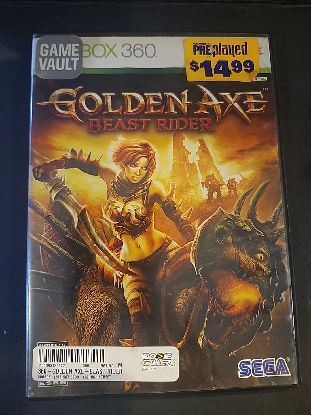 Golden Axe: Beast Rider Microsoft Xbox 360 Disc And Case NM 2008 Tested 