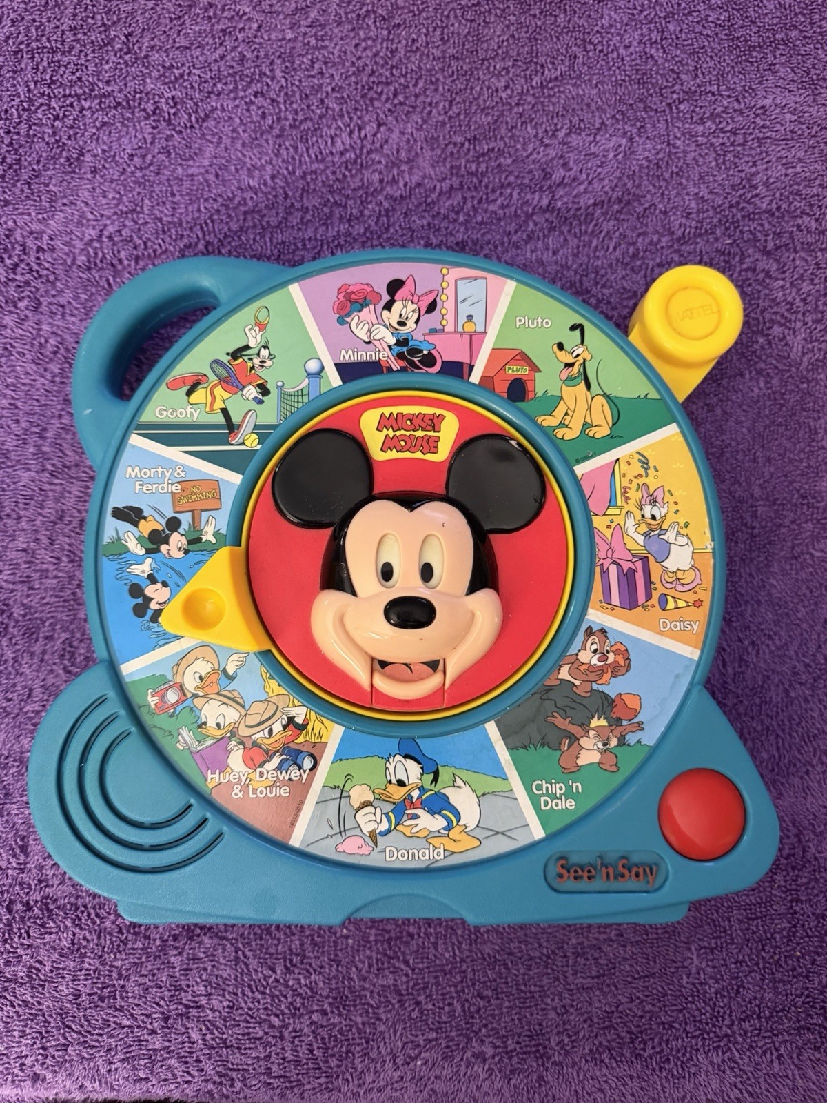 Vintage Mattel Disney See \'n Say Mickey Mouse Toy 1997  Tested Works
