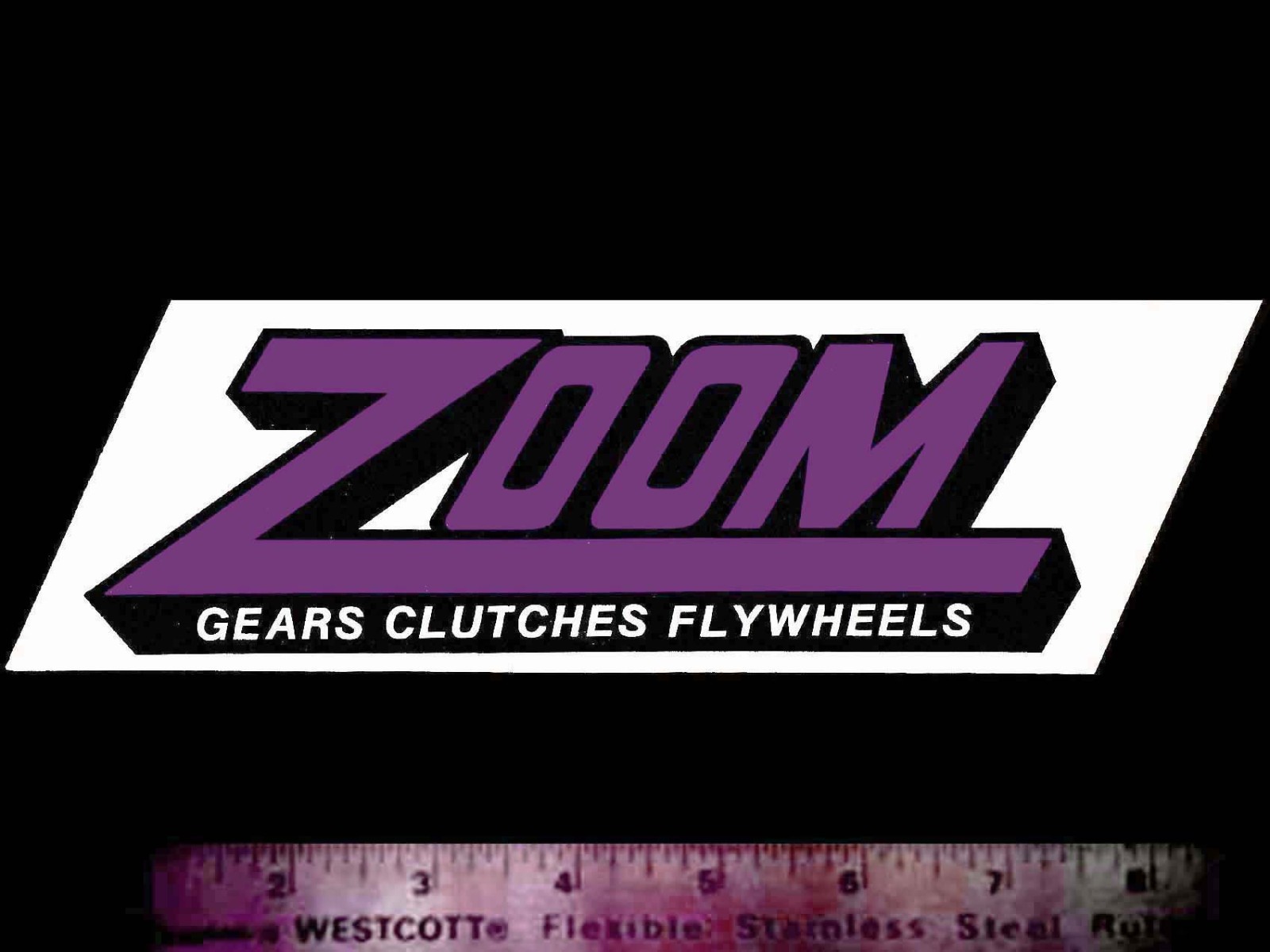 ZOOM Gears Clutches Flywheels - Original Vintage 60's 70's Racing Decal/Sticker