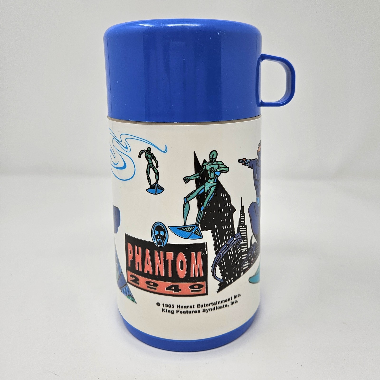 Vintage 1995 The Phantom 2040 Aladdin Lunchbox Thermos Blue