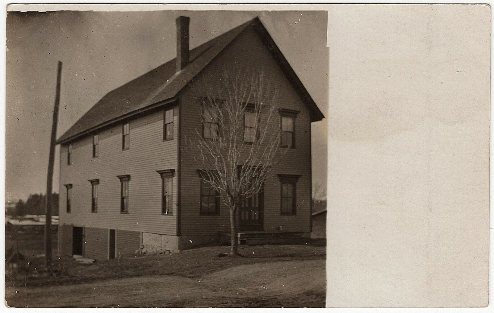 1907-1909 RPPC Old School House Schoolhouse Real Photo Postcard USA Antique AZO