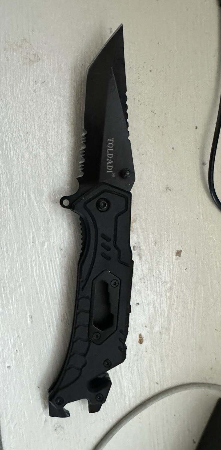 MTech USA Shadow Ops Folding Pocketknife SS Combo Blade Wood Handle