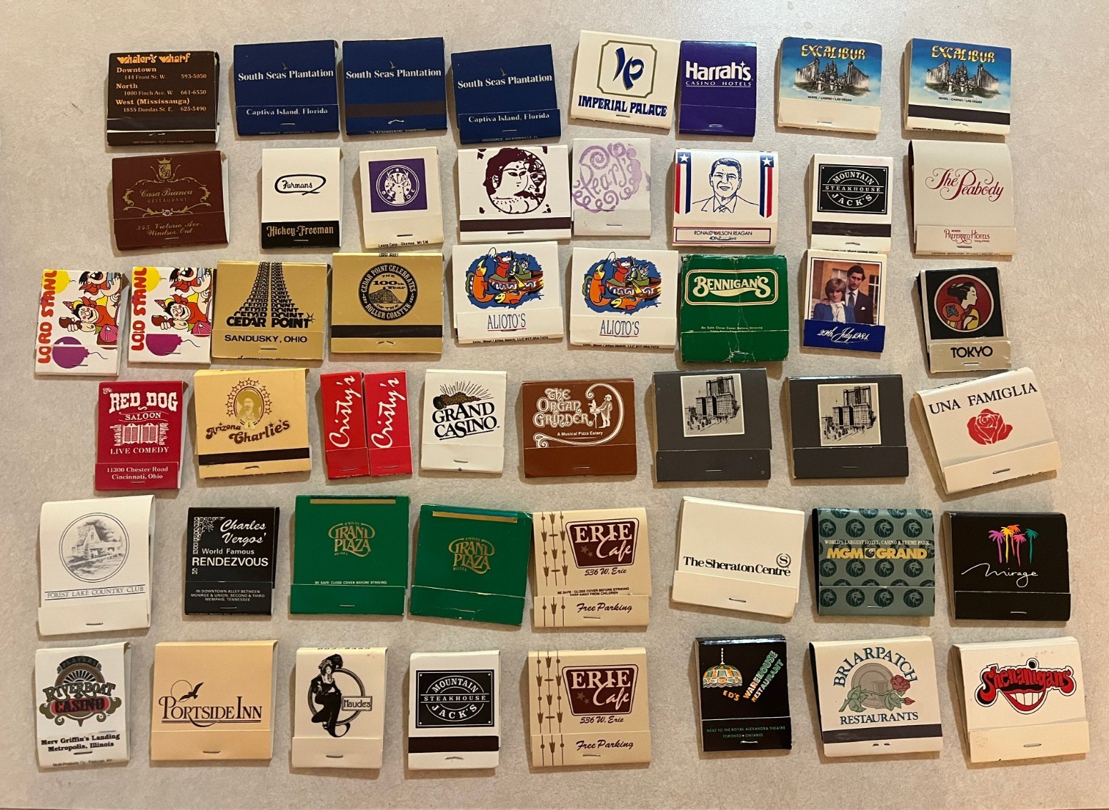 50 Vintage matches from around North America