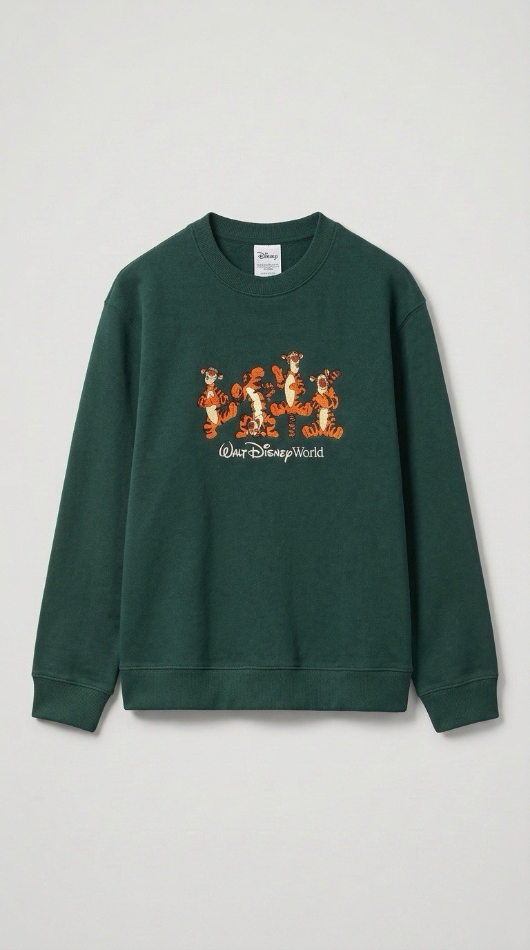 Disney Parks Tigger Pullover Sweatshirt Walt Disney World Green NEW 2026 Size XL