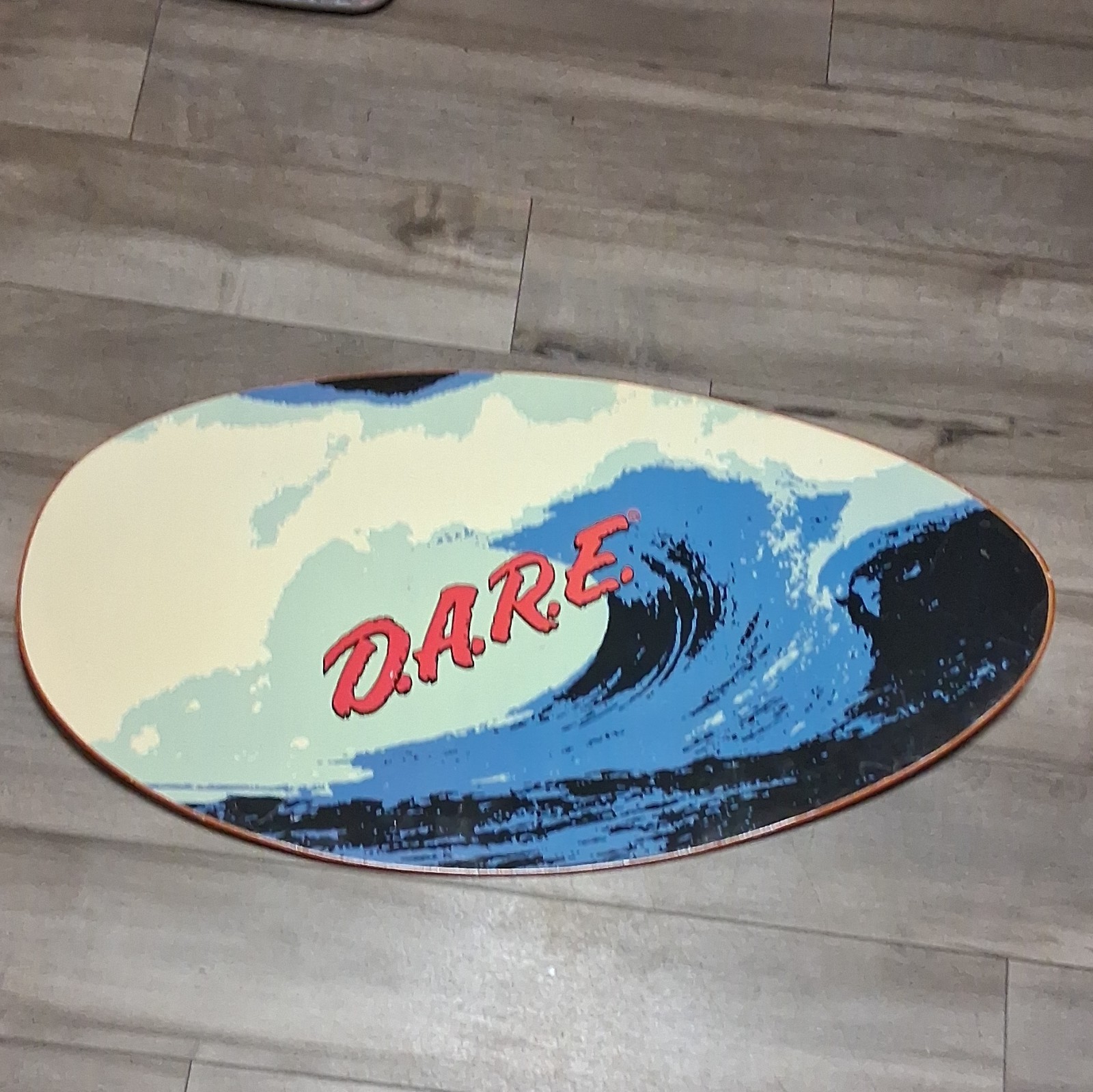 D.A.R.E Program. Wave Graphic Skimboard. 1990's. Rare. Wall Art.