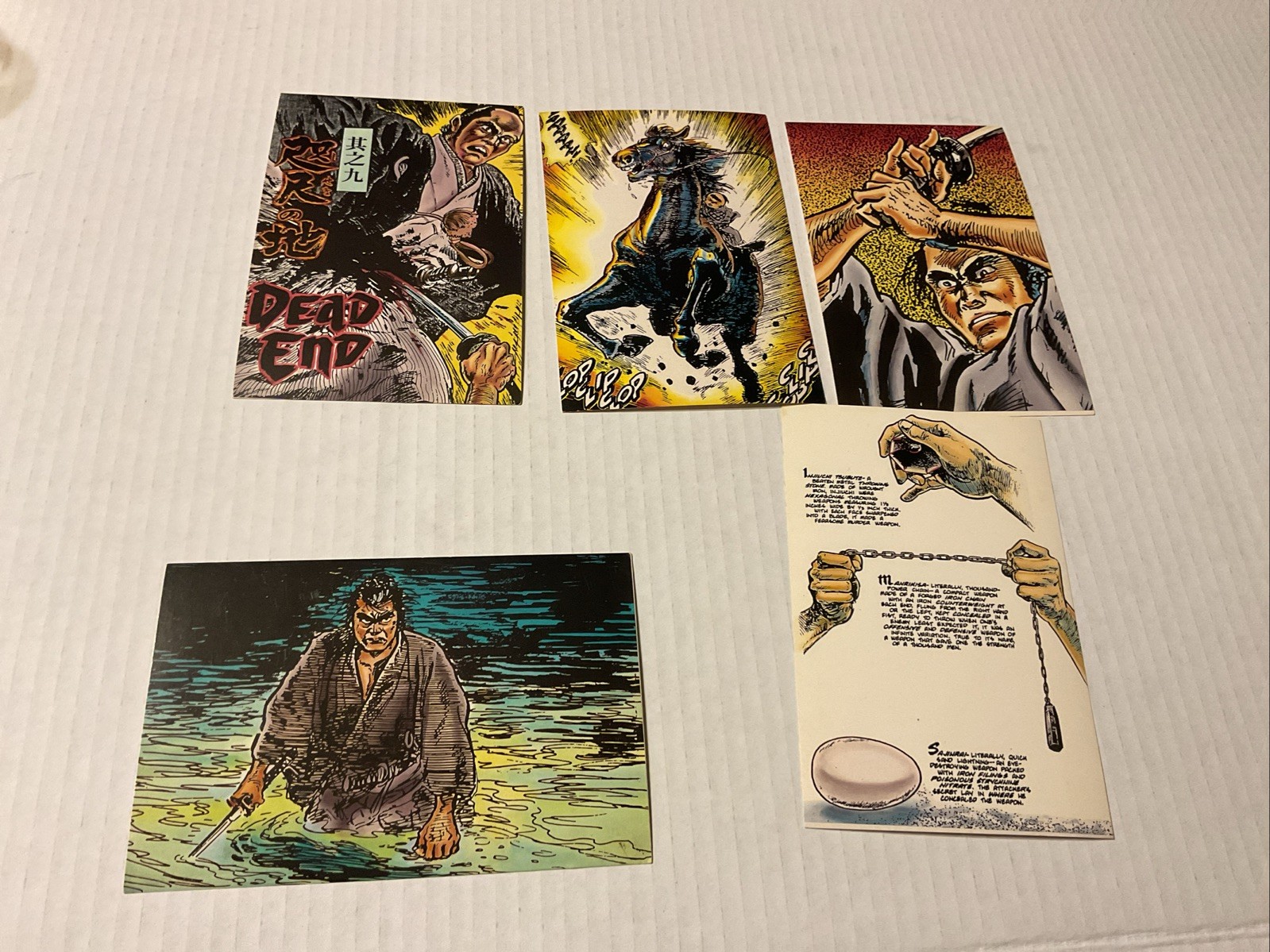 Lone Wolf and Cub -Lot of 5 Postcards (Open Pack)-1988