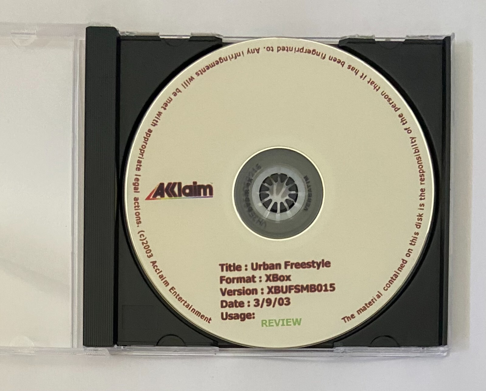 Urban Freestyle Soccer Review Version - Microsoft Xbox 2003 Acclaim Pre-release