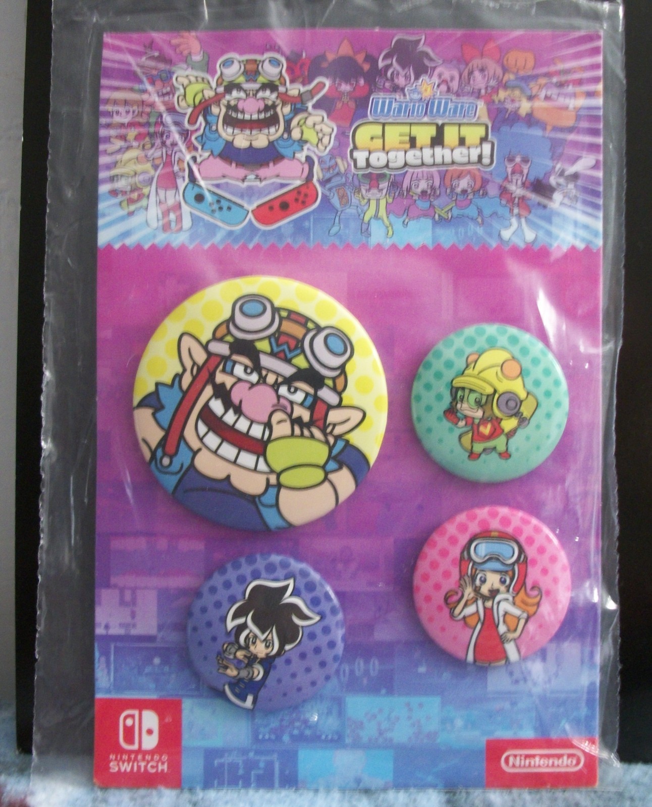 My Nintendo Rewards WarioWare: Get It Together Button Pin Set of 4