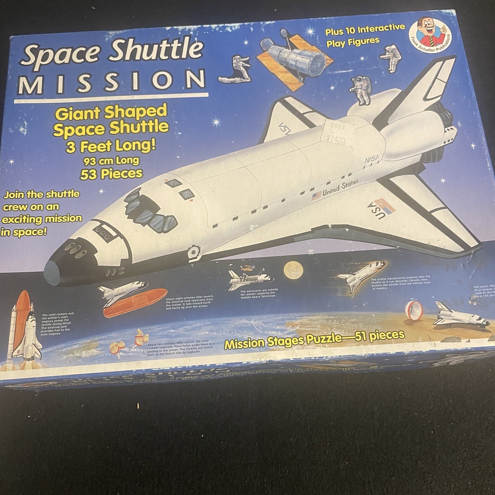 Vintage Space Shuttle Mission Stages Puzzle Complete -Display Only