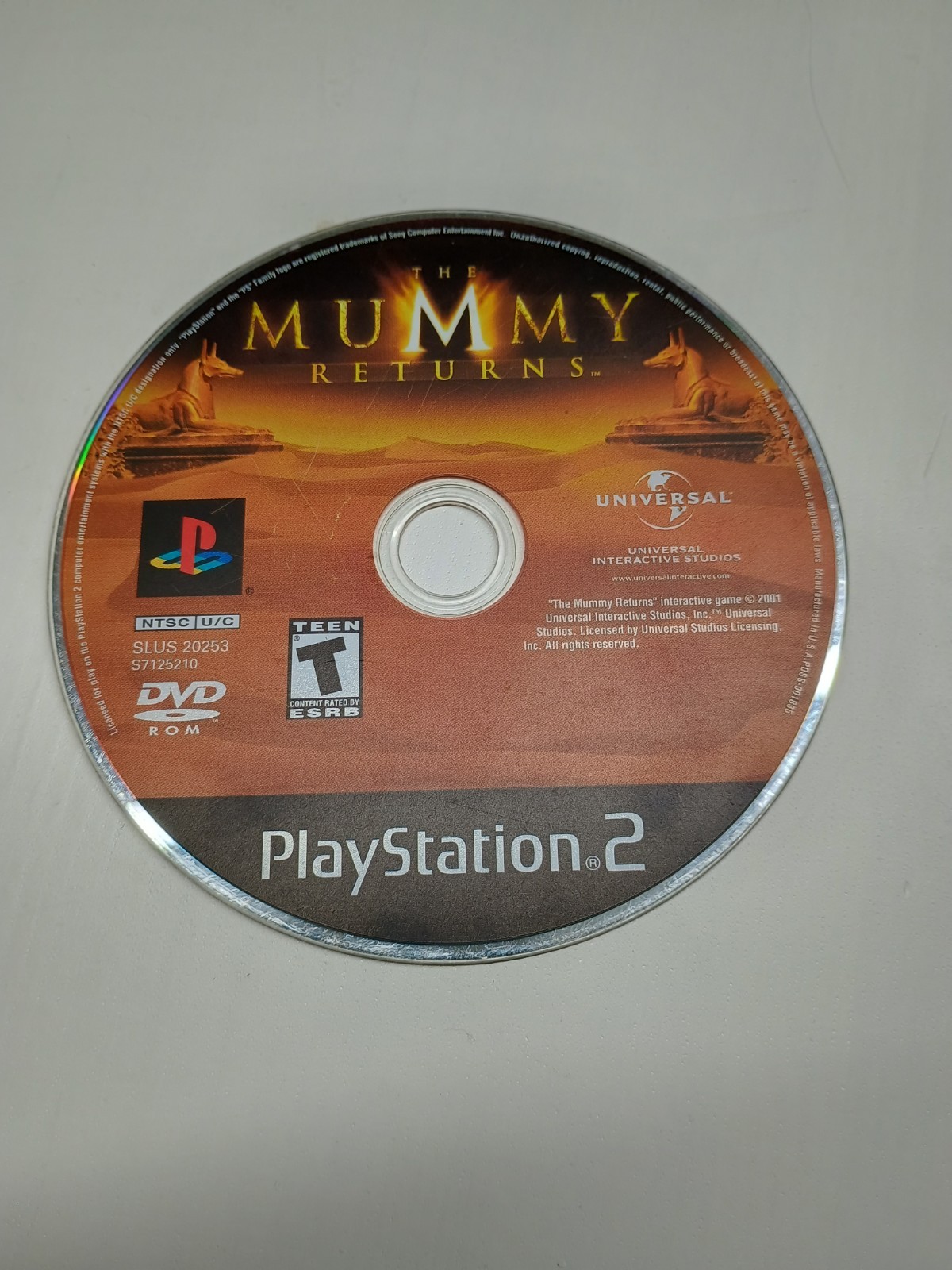 The Mummy Returns (Sony PlayStation 2, 2001) - Disc Only