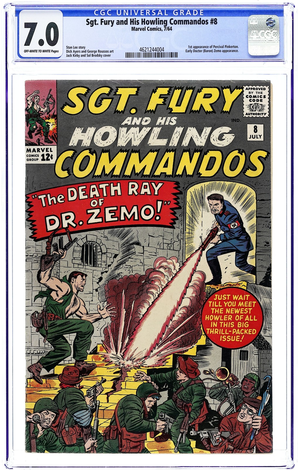 Sgt. Fury #8 CGC 7.0 1964 4621244004