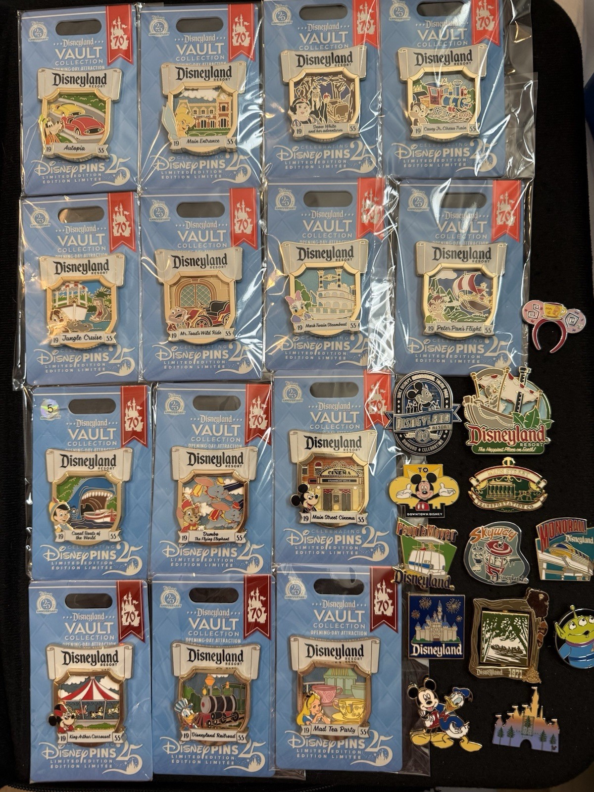 Authentic Disney pin lot - Full 70th Vault Collection Set + More