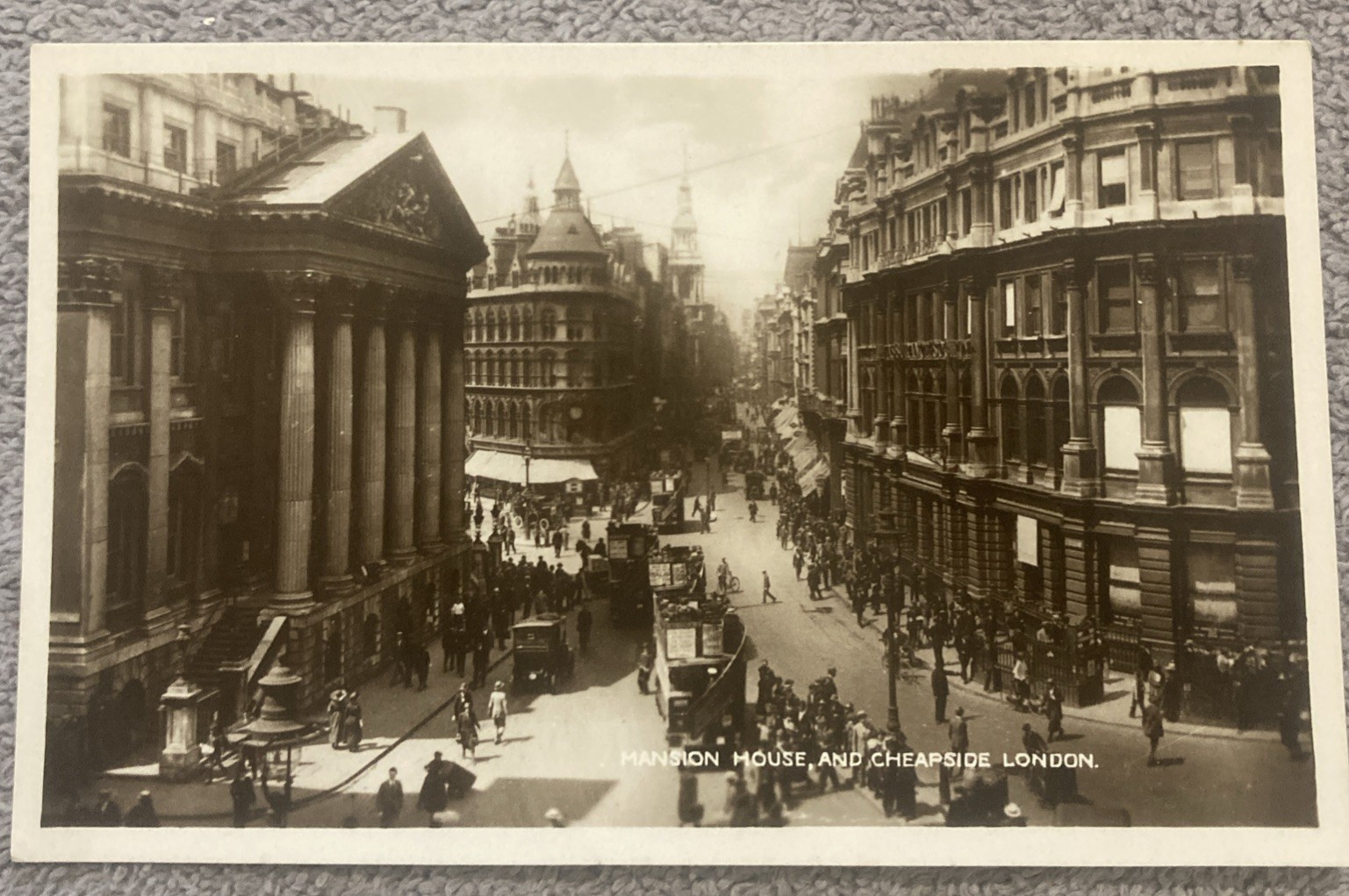 RPPC London Mansion House And Cheapside Antique Postcard Original