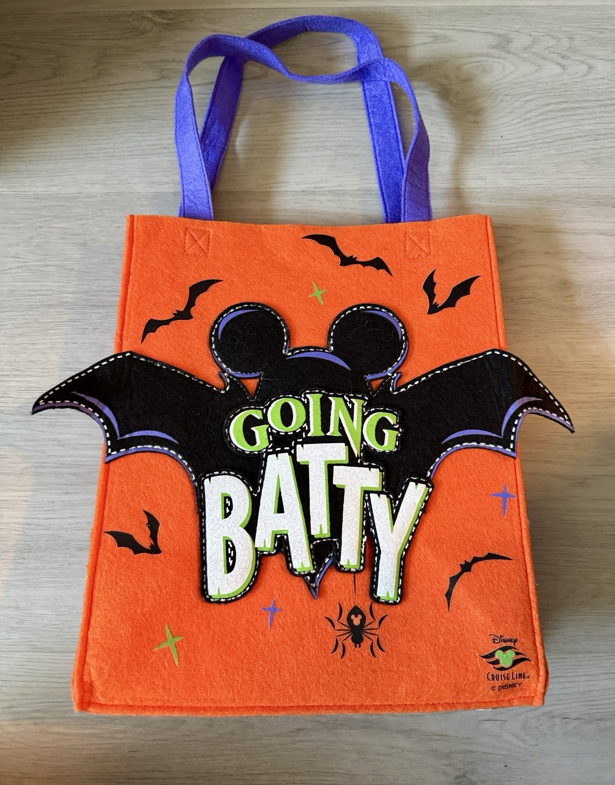 DISNEY CRUISE LINE HALLOWEEN CANDY BAG HALLOWEEN ON THE HIGH SEAS GOING BATTY