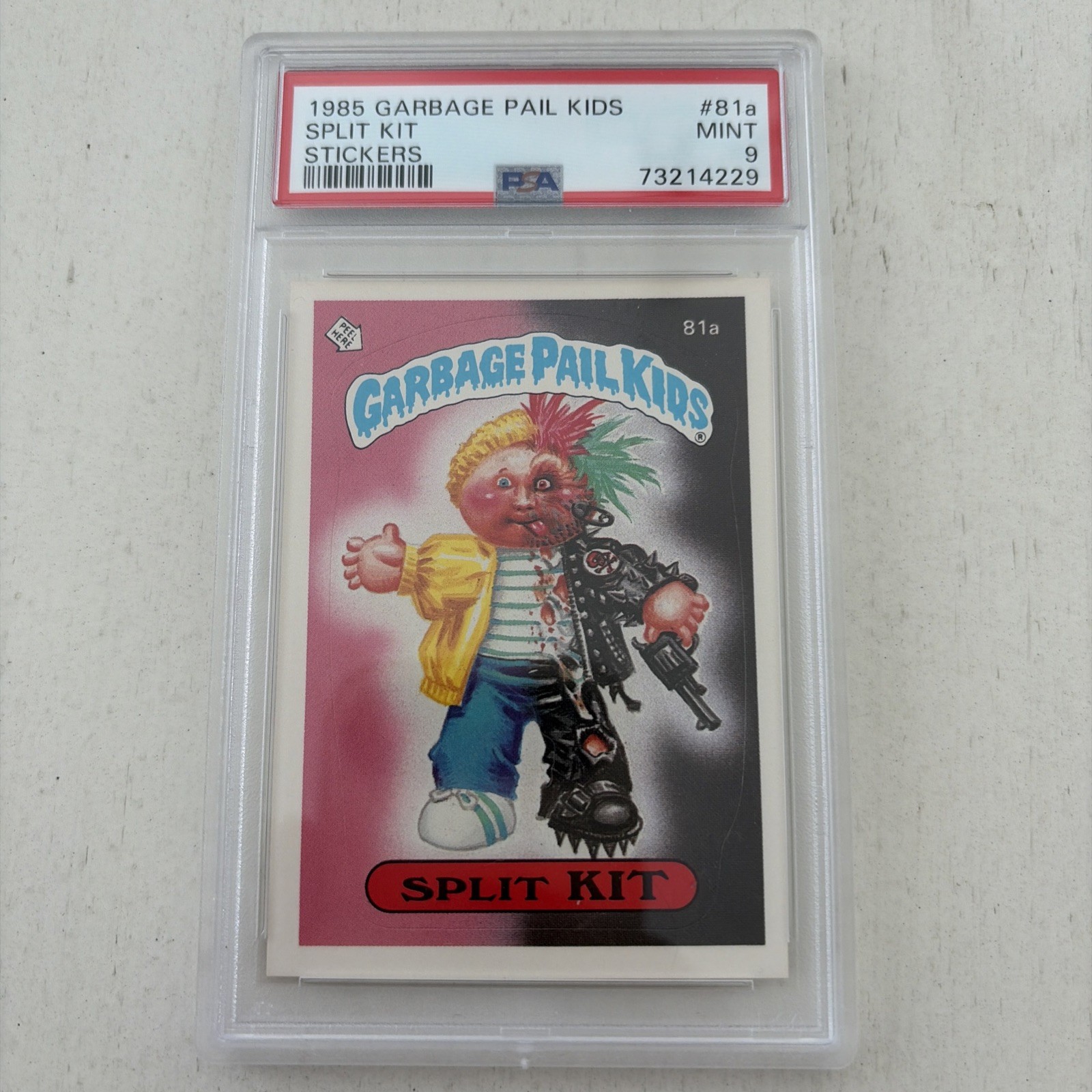 Topps Garbage Pail Kids 1985, SPLIT KIT, 81a, PSA 9.
