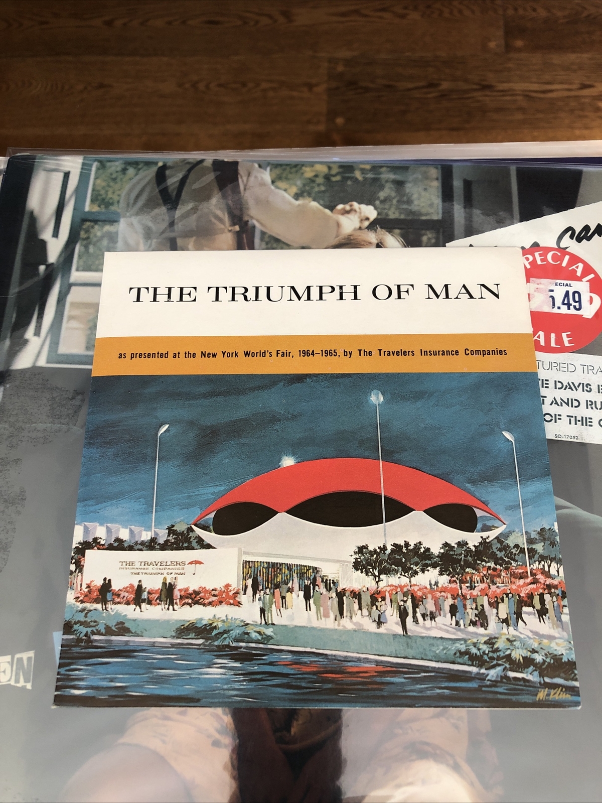 RARE Mint- The Triump of Man New York World’s Fair 1964 45 Color Vinyl EP Record