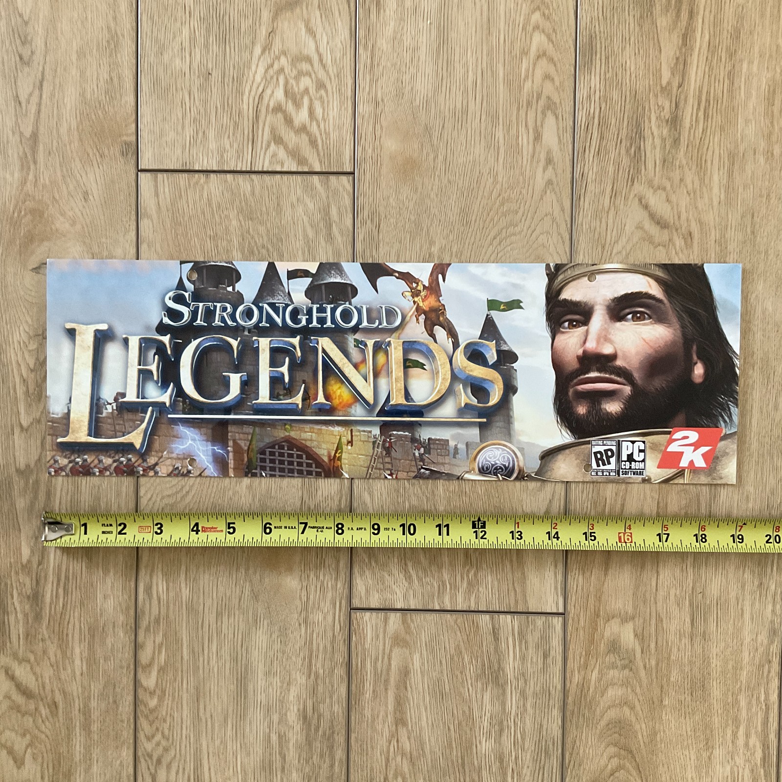 STRONGHOLD LEGENDS Video Game Store Display Sign 2K 2006 PC Gaming Promo 6x19