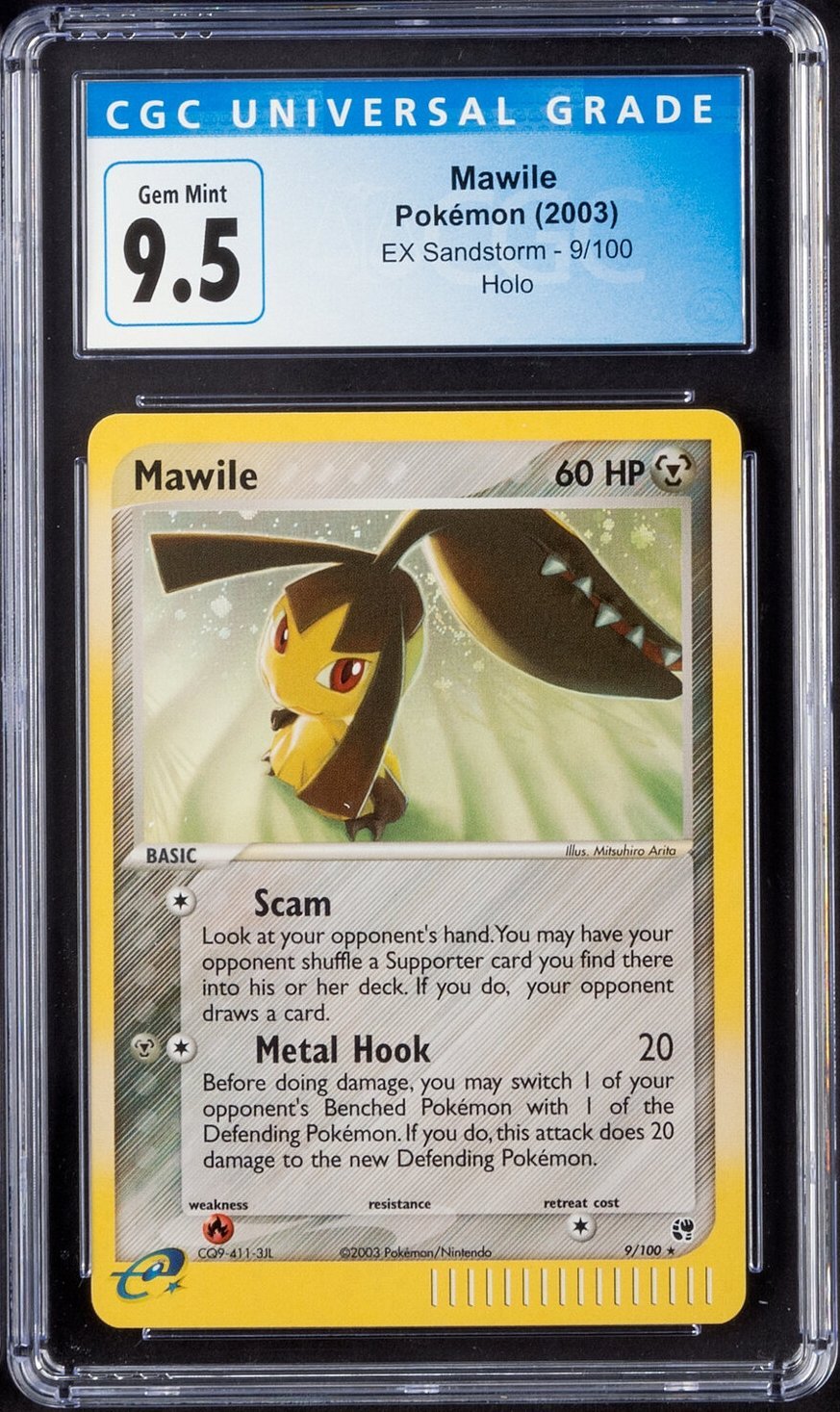 2003 Mawile Pokemon EX Sandstorm Holo 9/100 CGC 9.5
