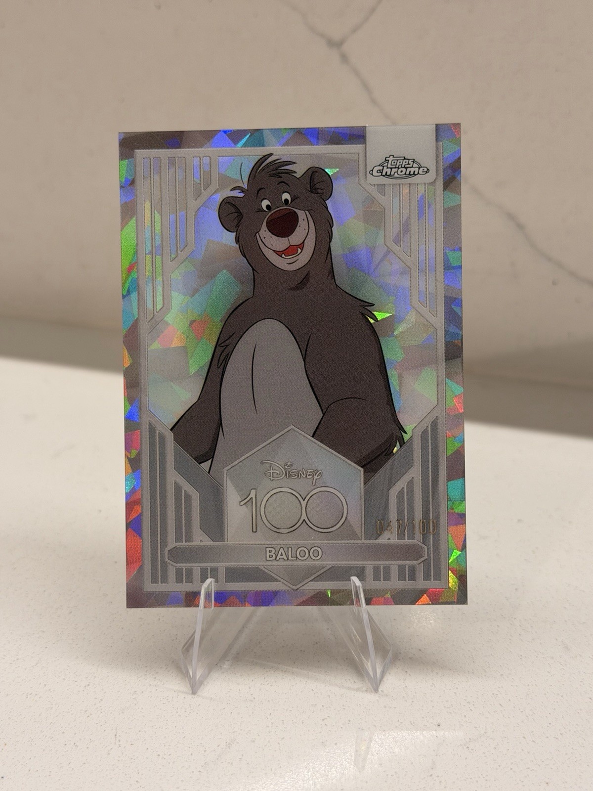 2023 Topps Chrome Disney 100 Baloo Year Diamond Refractor #/100